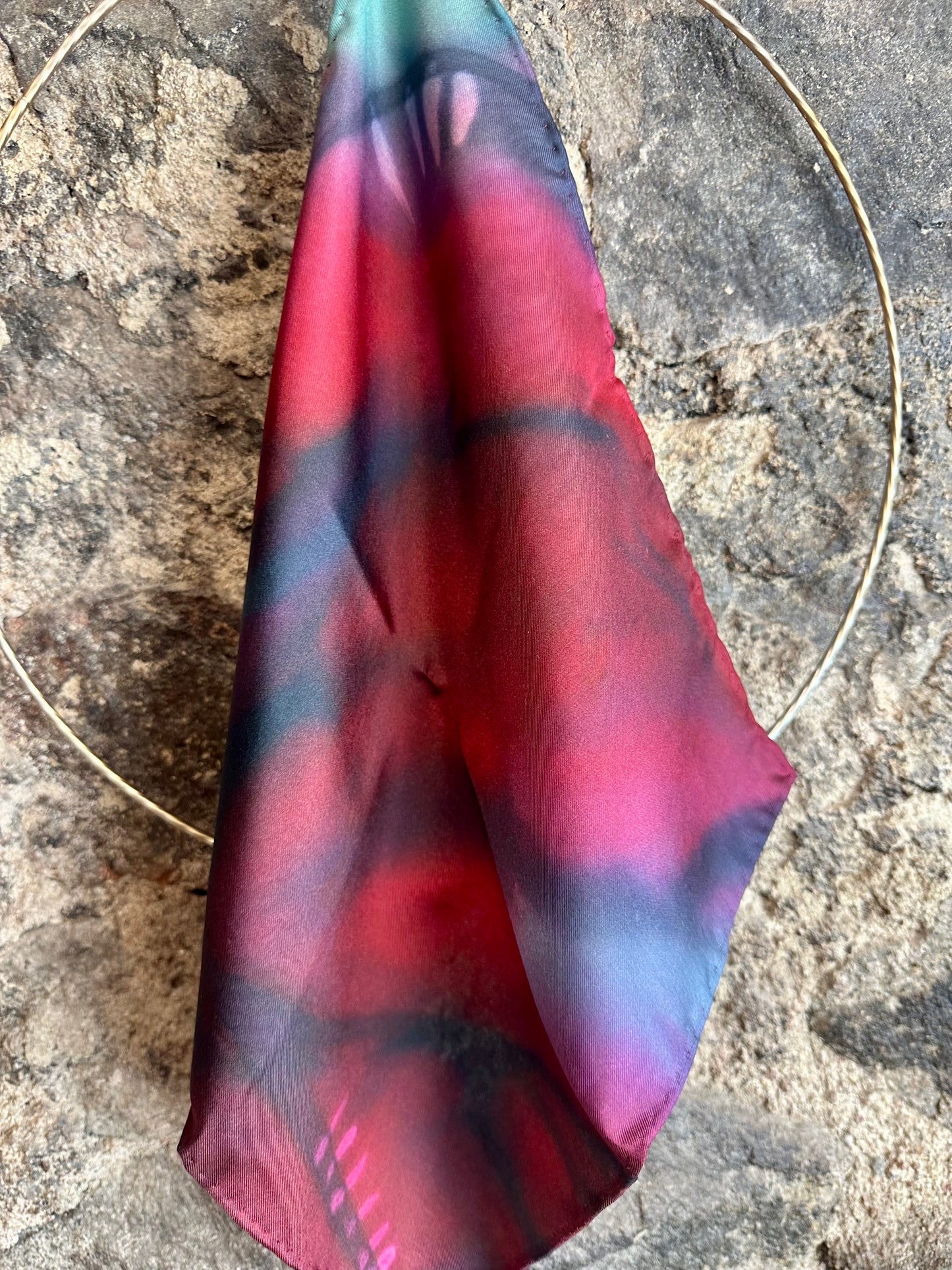 Lorshadesign Handpainted silk handkerchief
