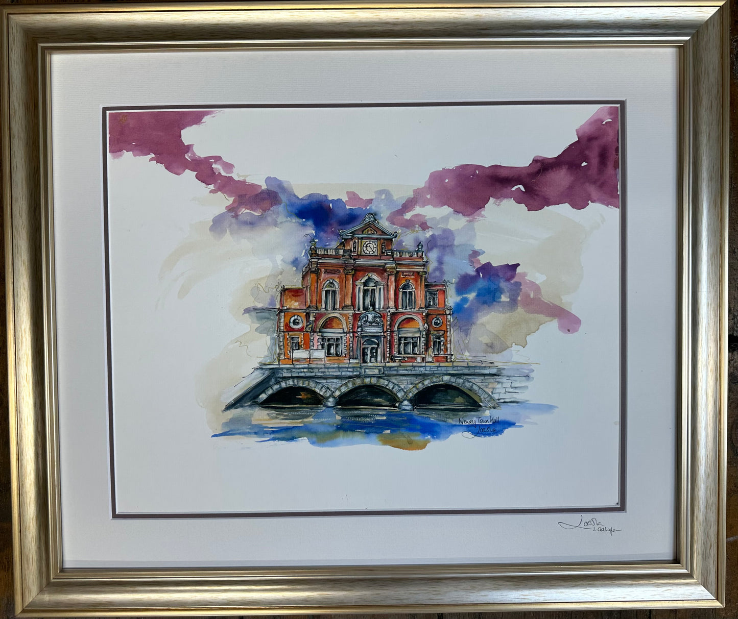“Newry Town Hall “ original Handpainted illustrated architectural drawing collection