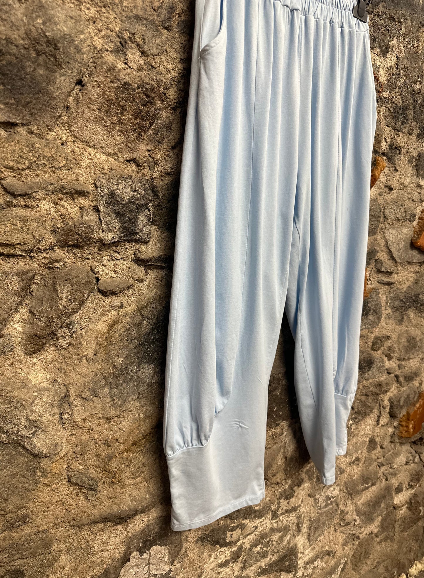 “Derville “ sky blue jersey Italian casual cullottes