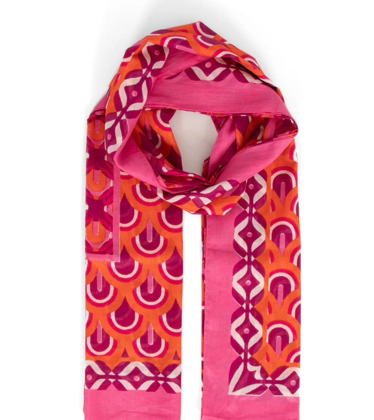 Tangerine and cerise wrap