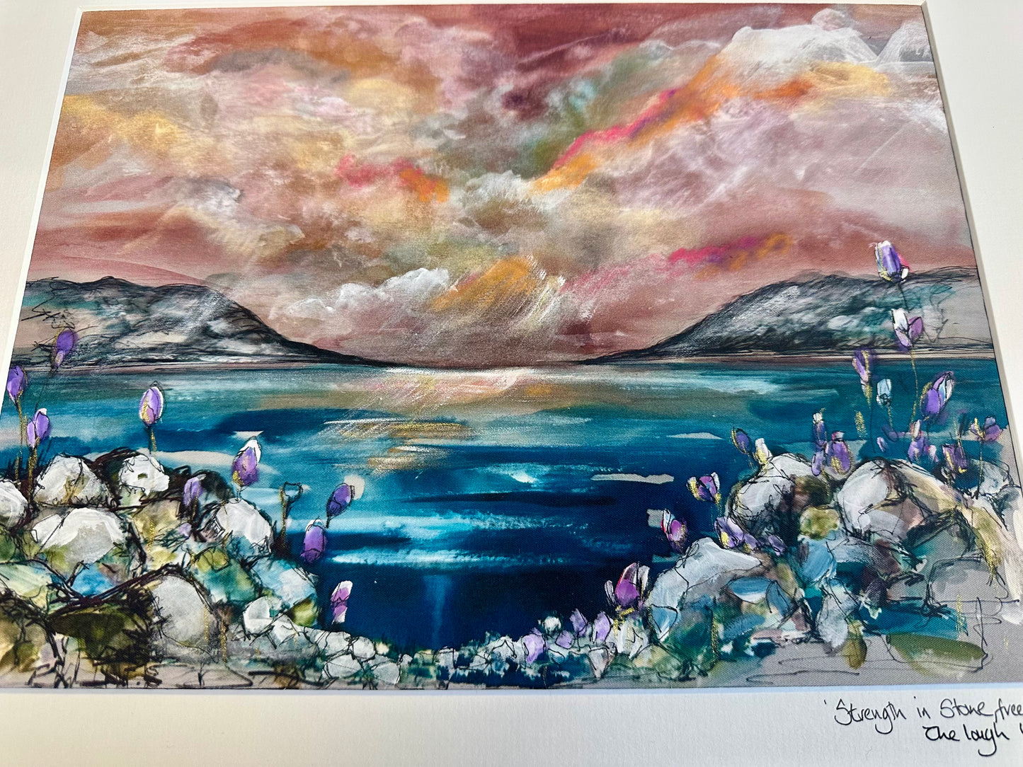 “Resilience “ Strong as the mountains free as the sea “ warrenpoint County Down Ltd edition framed print