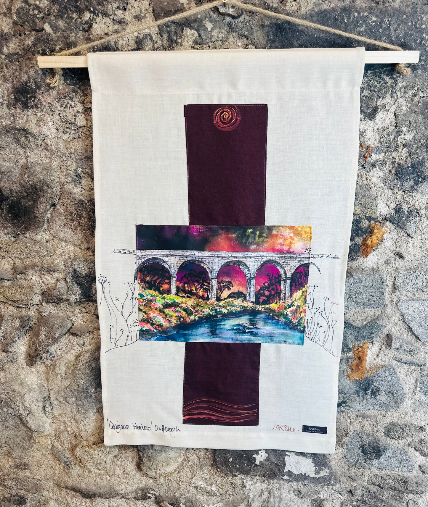 “Craigmore viaduct “County Armagh poled wallhanging