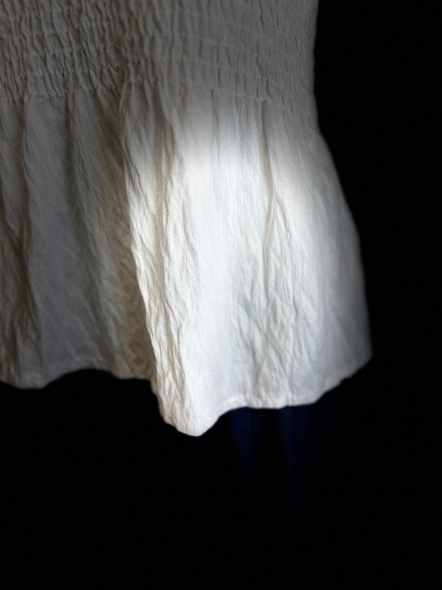 “Betty “ white rushed Italian top