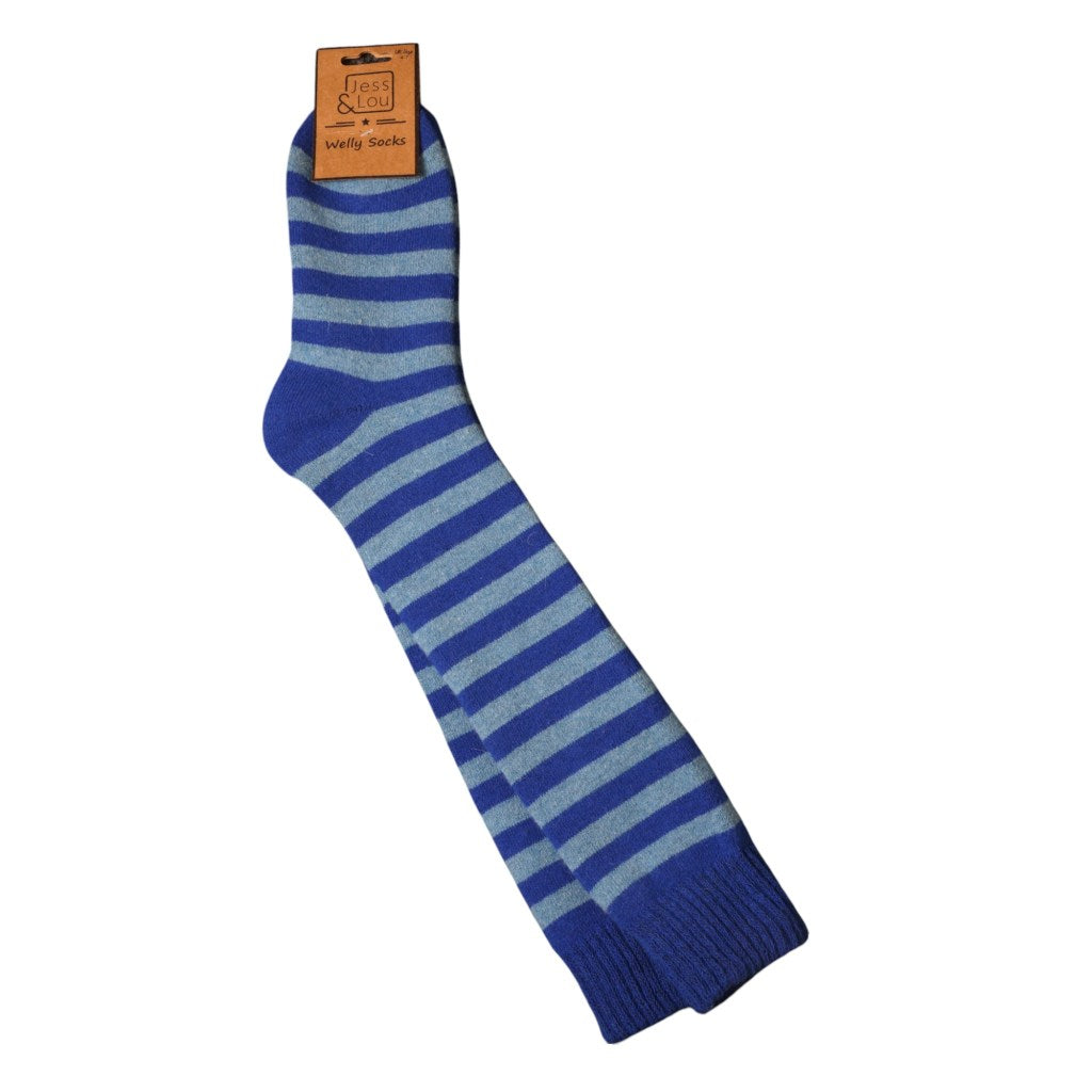 Cosey denim stripe wellie socks