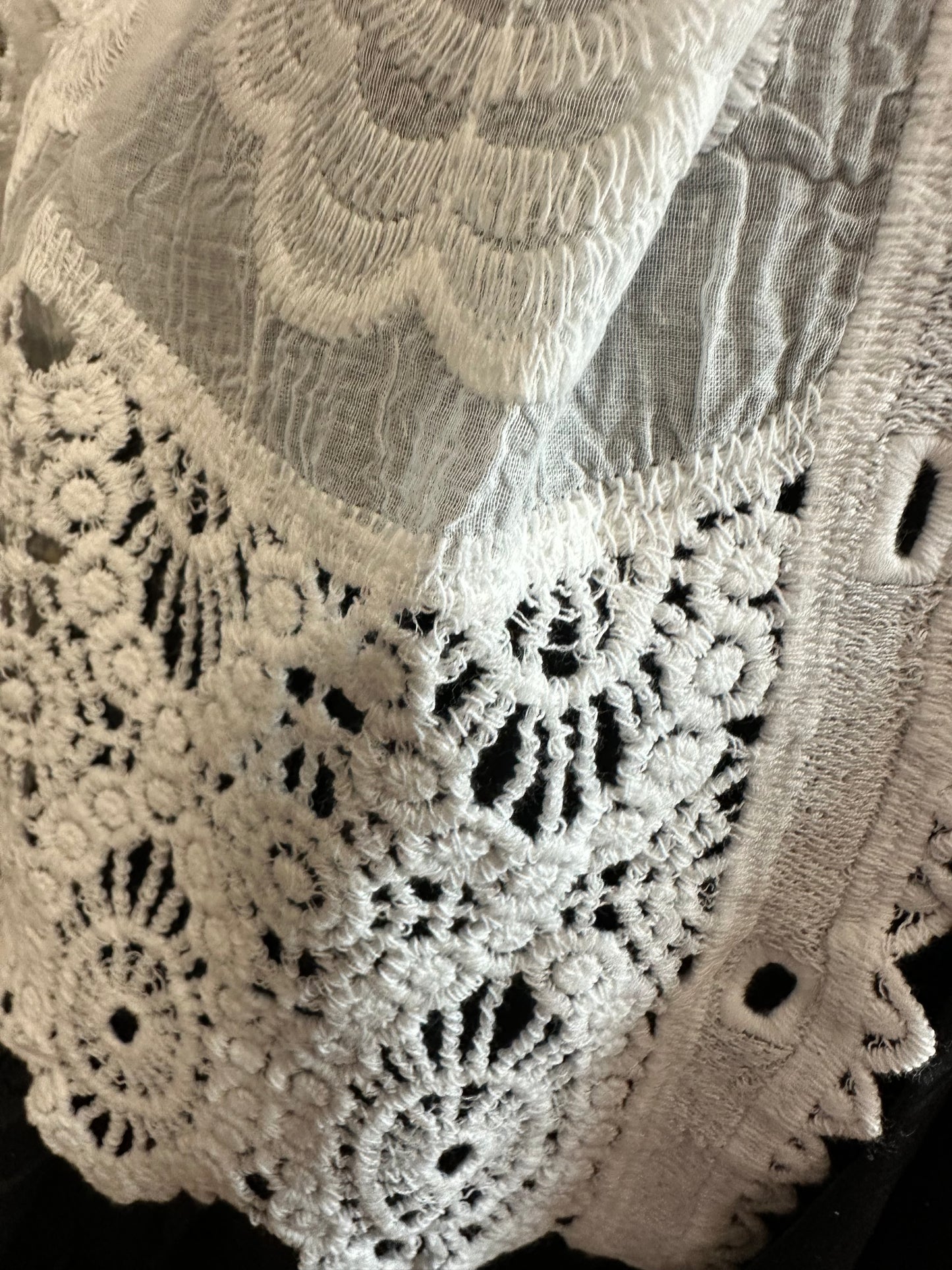 “Stevie “ ivory crochet Italian cover up