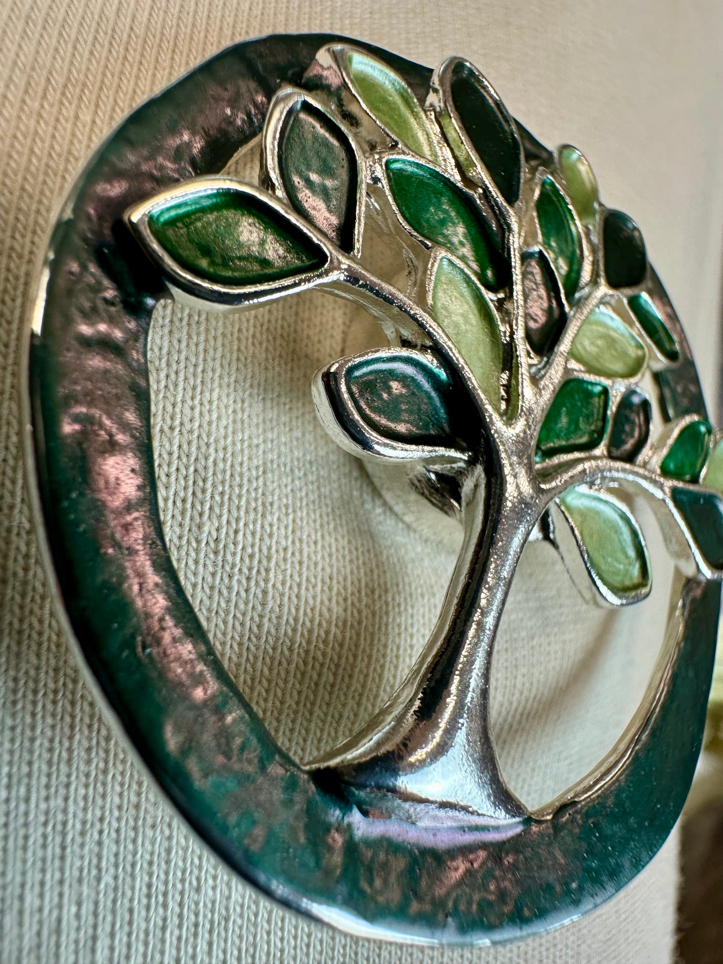 “Lorsha loves “ magnetic brooch forest tree of life