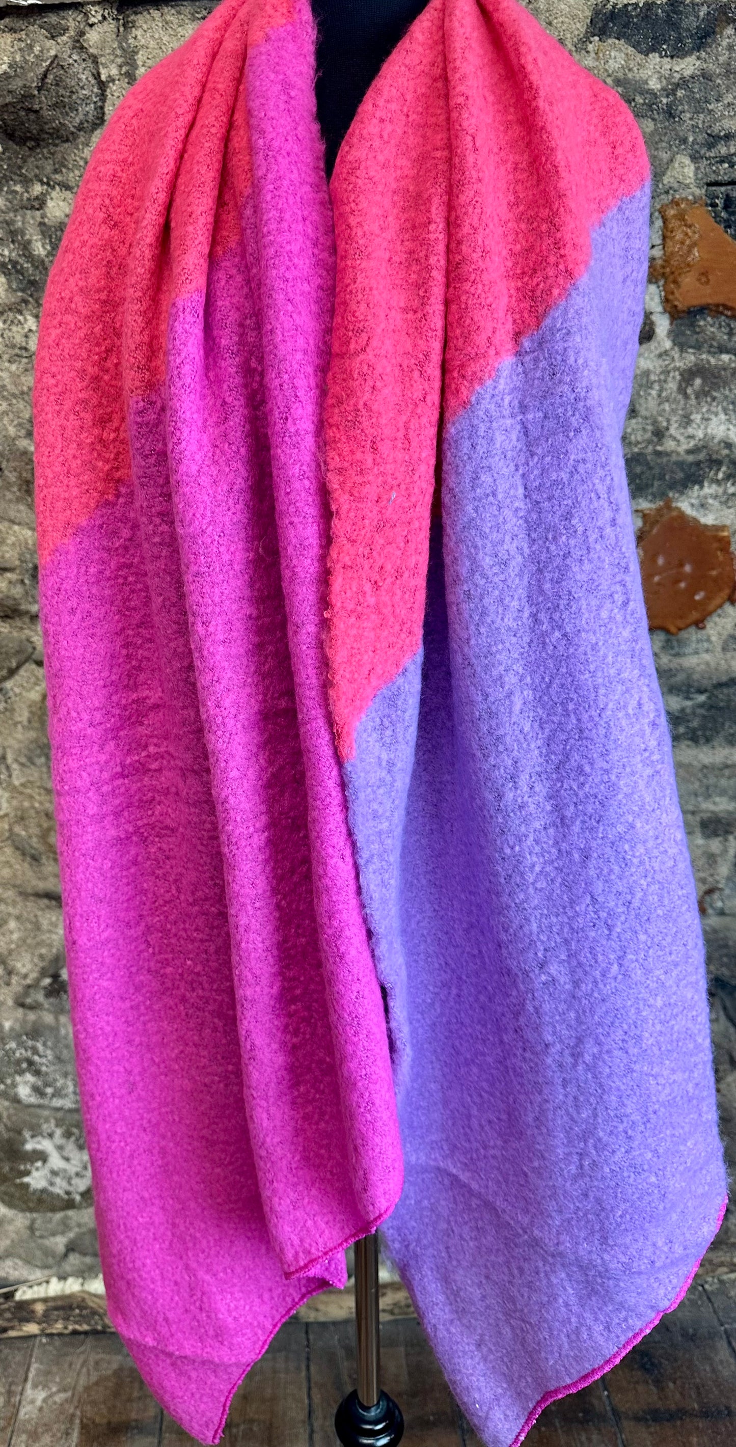 Lilacs and pink super cosey large wrap