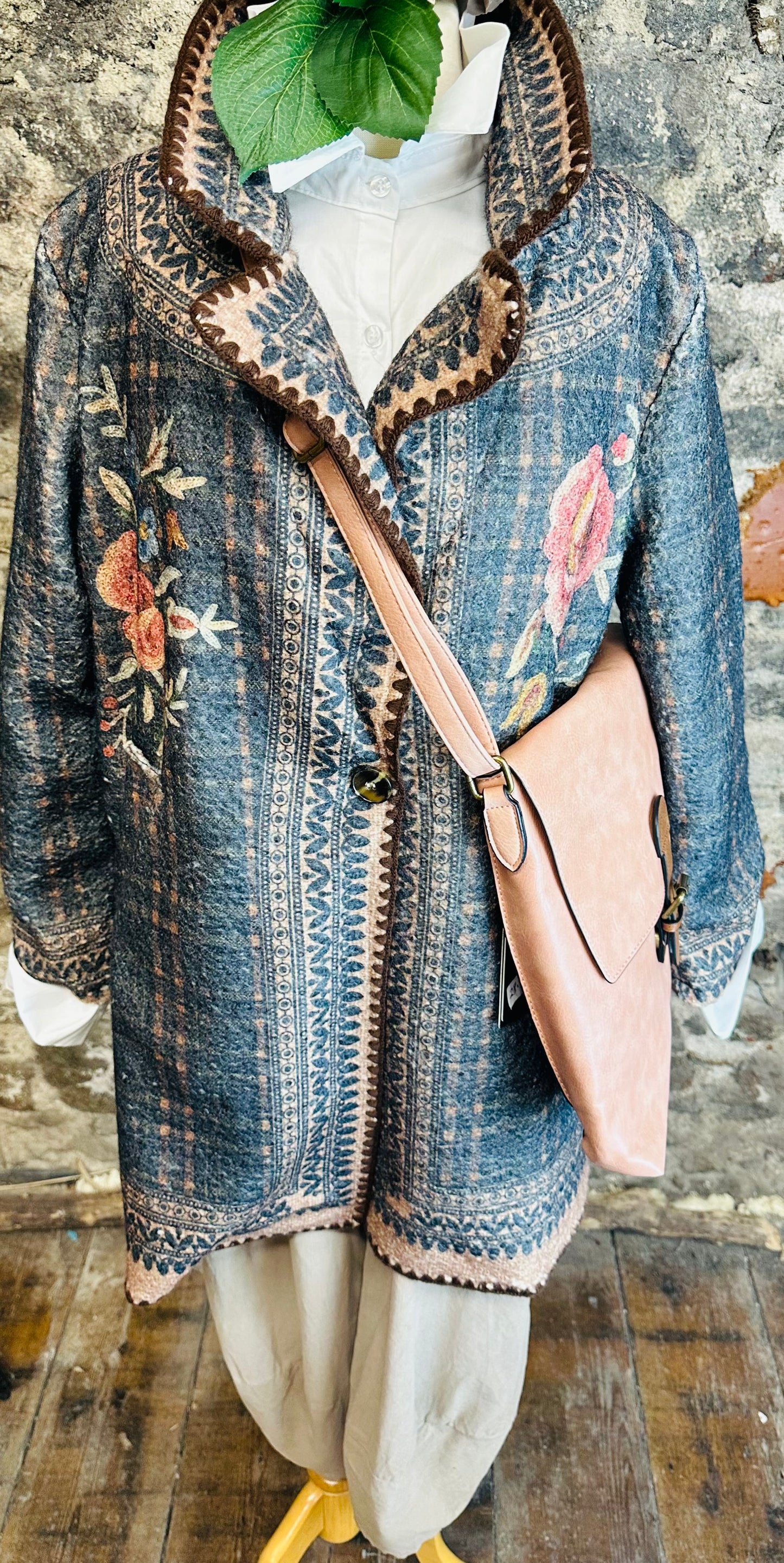 “Maisie “ Italian wool digital print jacket