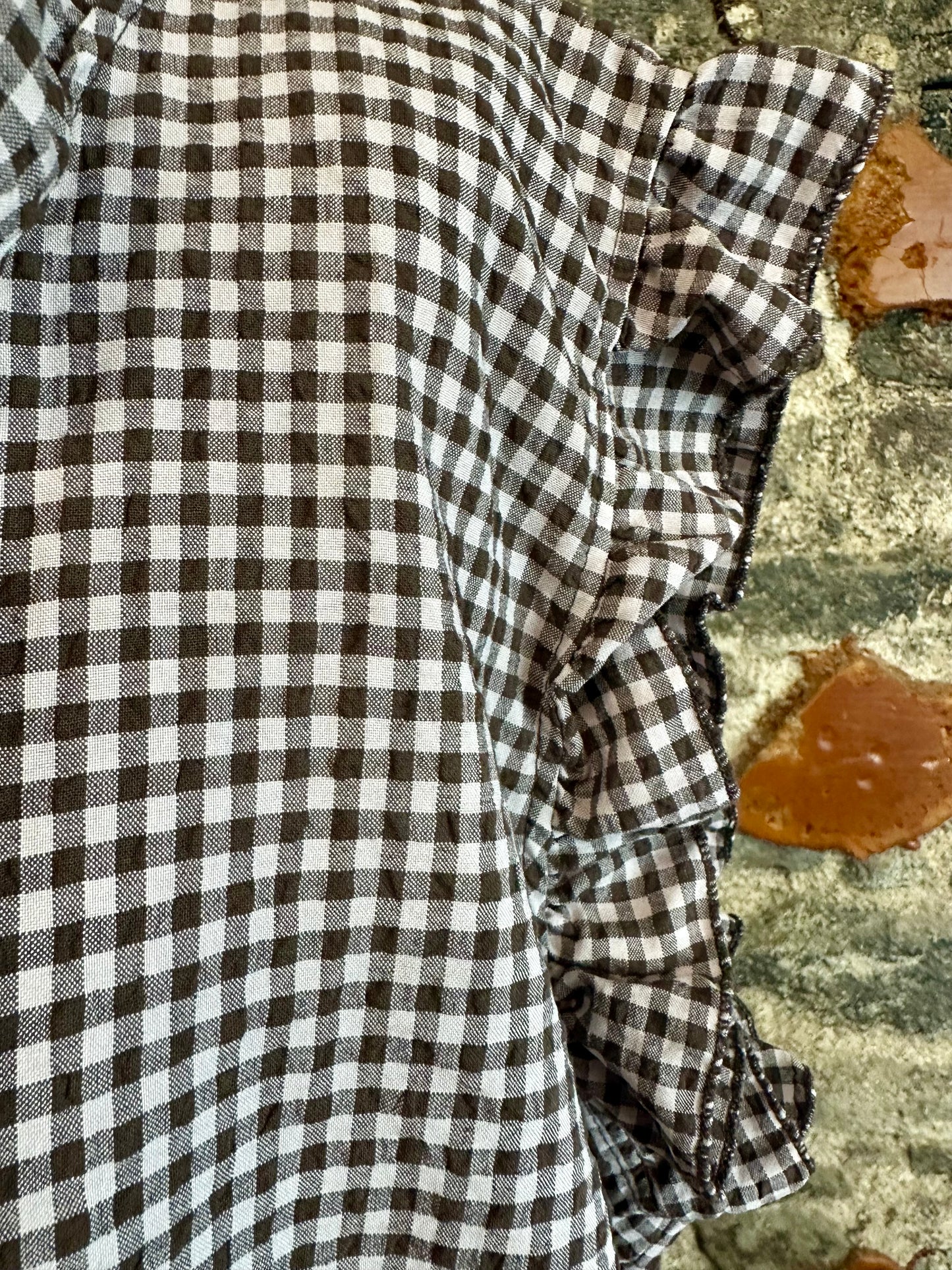 “Rosie “ chocolate ginham Italian tunic