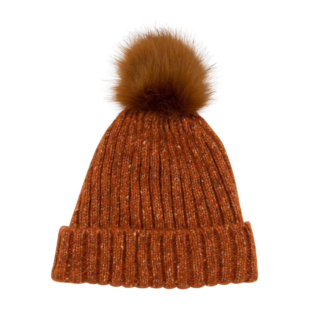 Rust Donegal cosey lined beanie