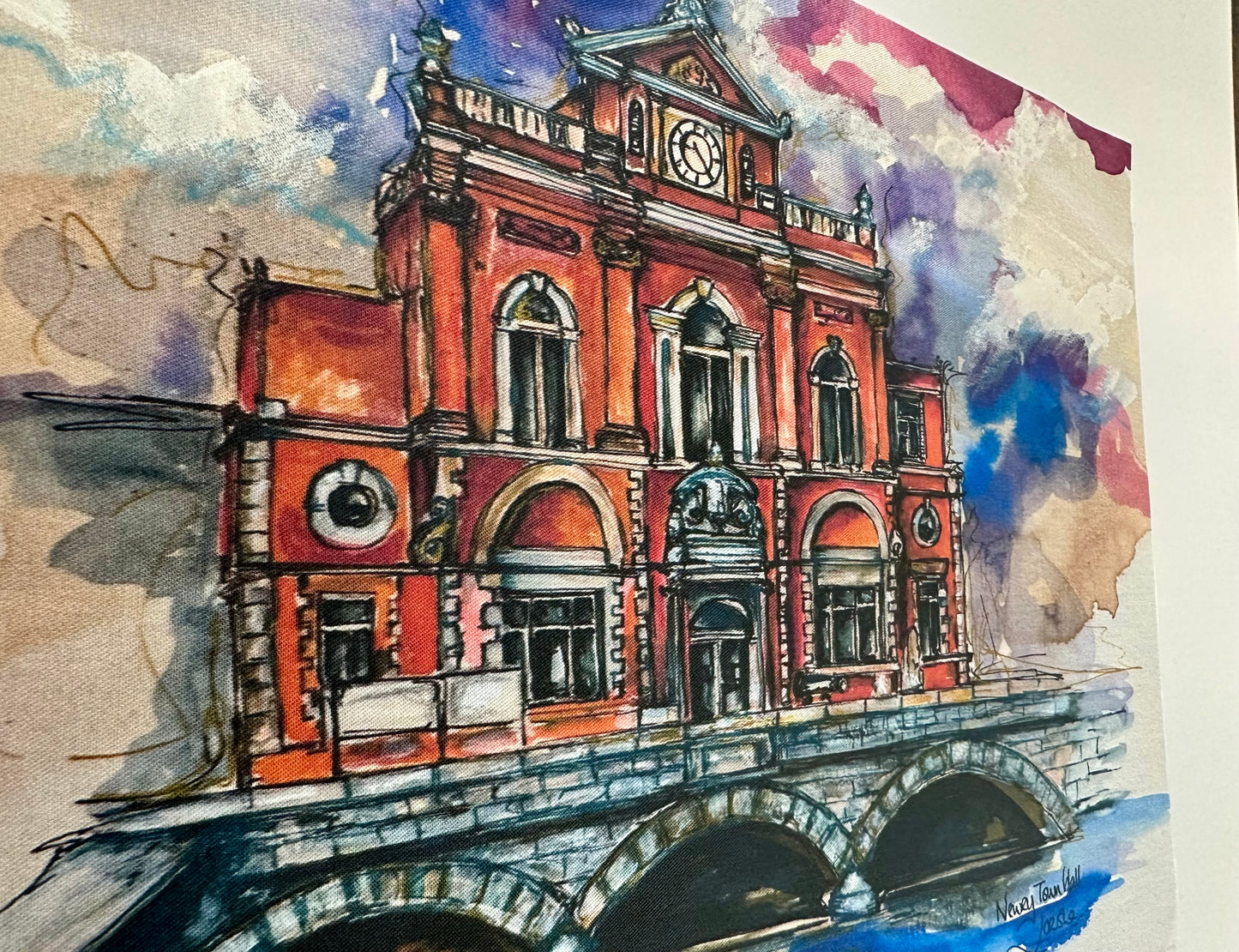 “Newry town hall “ Ltd edition print collection framed