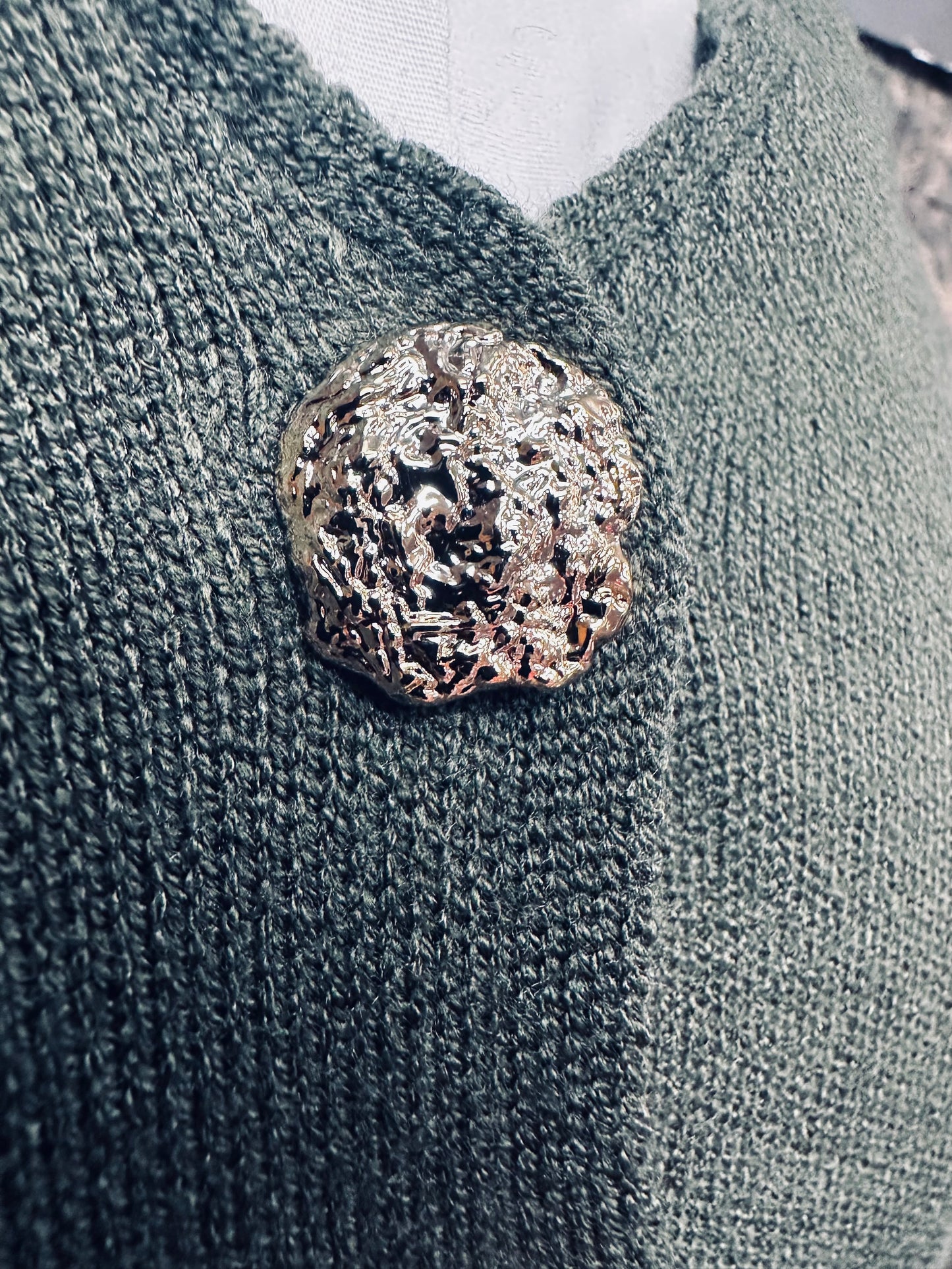 “Veronica “Forest green fine knit small to medium