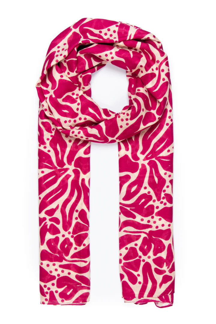Bordeaux and cream ornate wrap