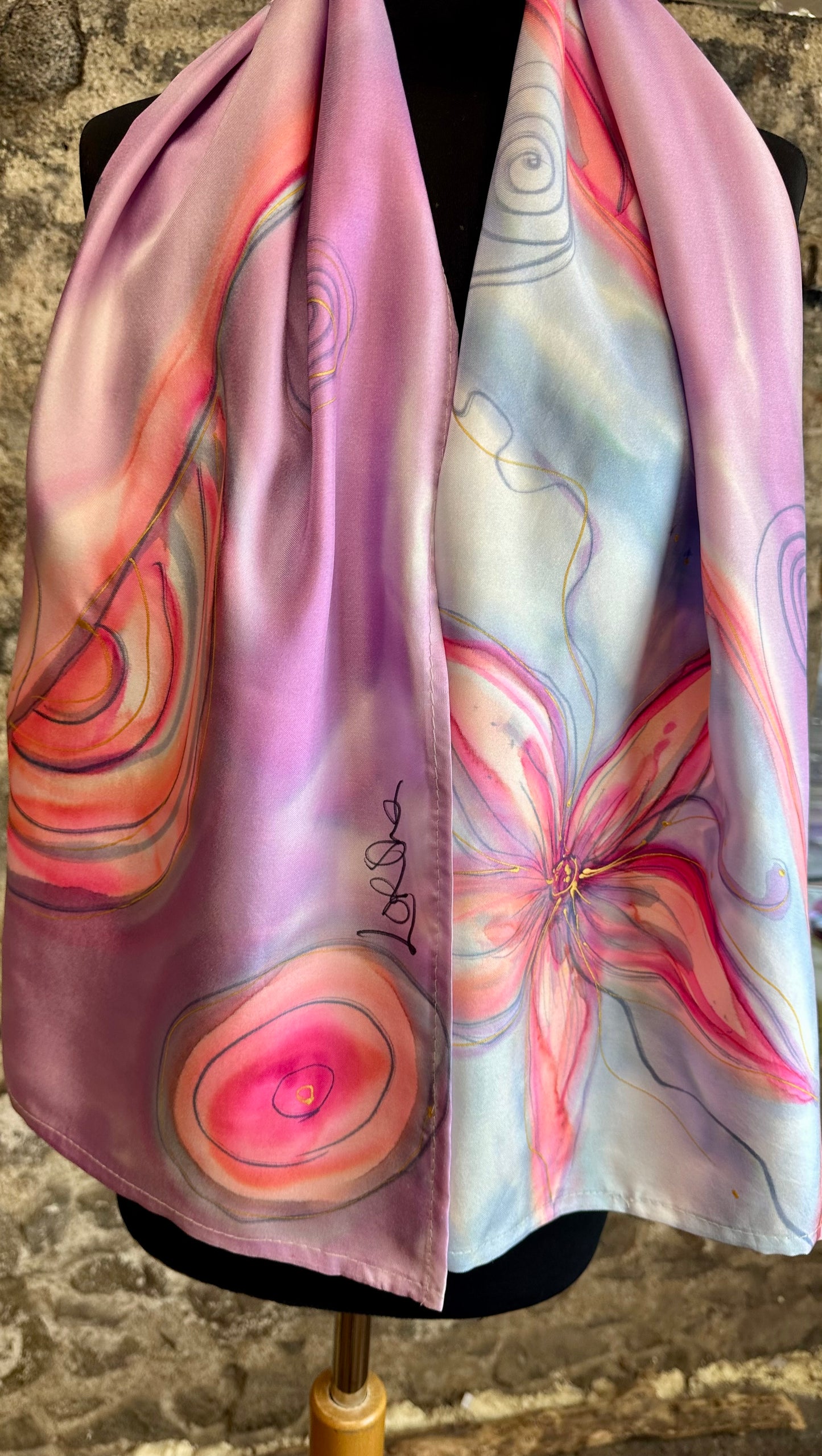 Lorshadesign Handpainted silk scarf collection