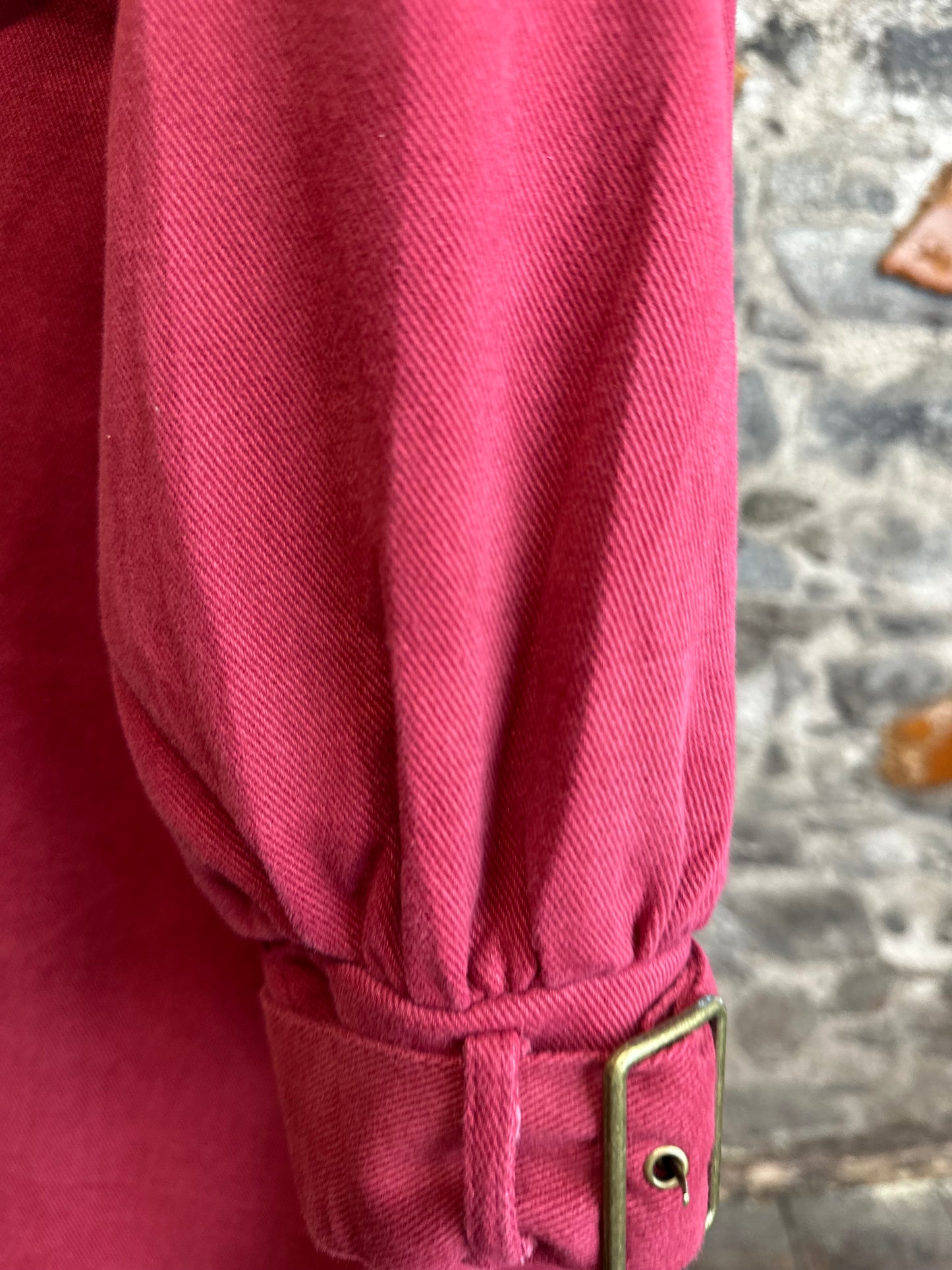 “Felicity “autumn terracotta Italian hooded trench coat