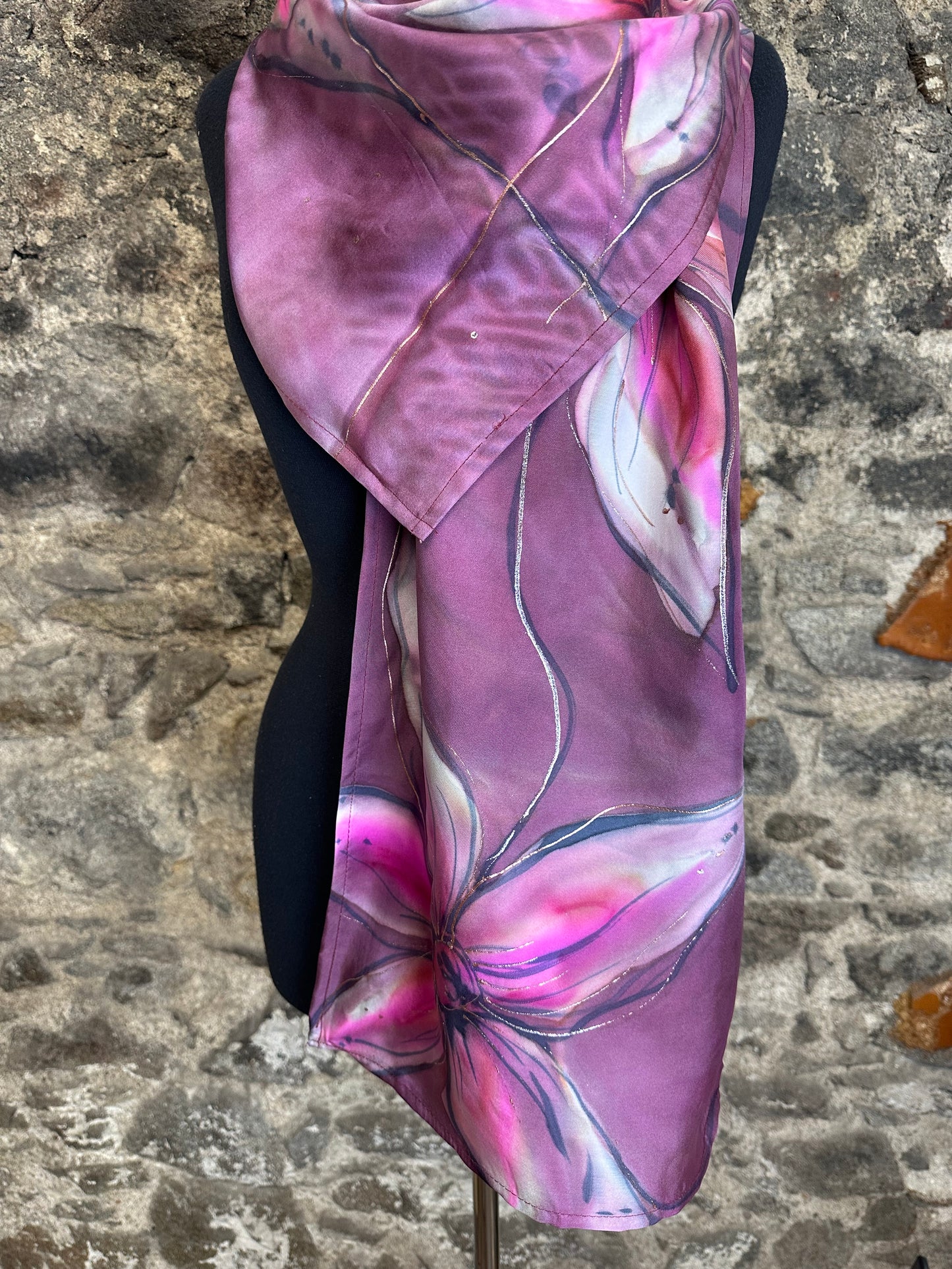 Lorshadesign Handpainted silk scarf collection
