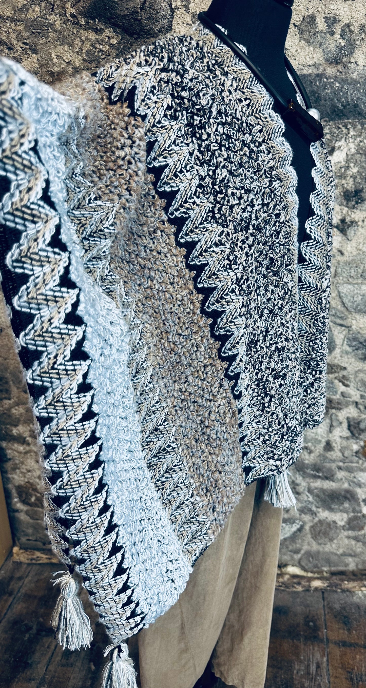 “Brea “ loose knit wrap poncho