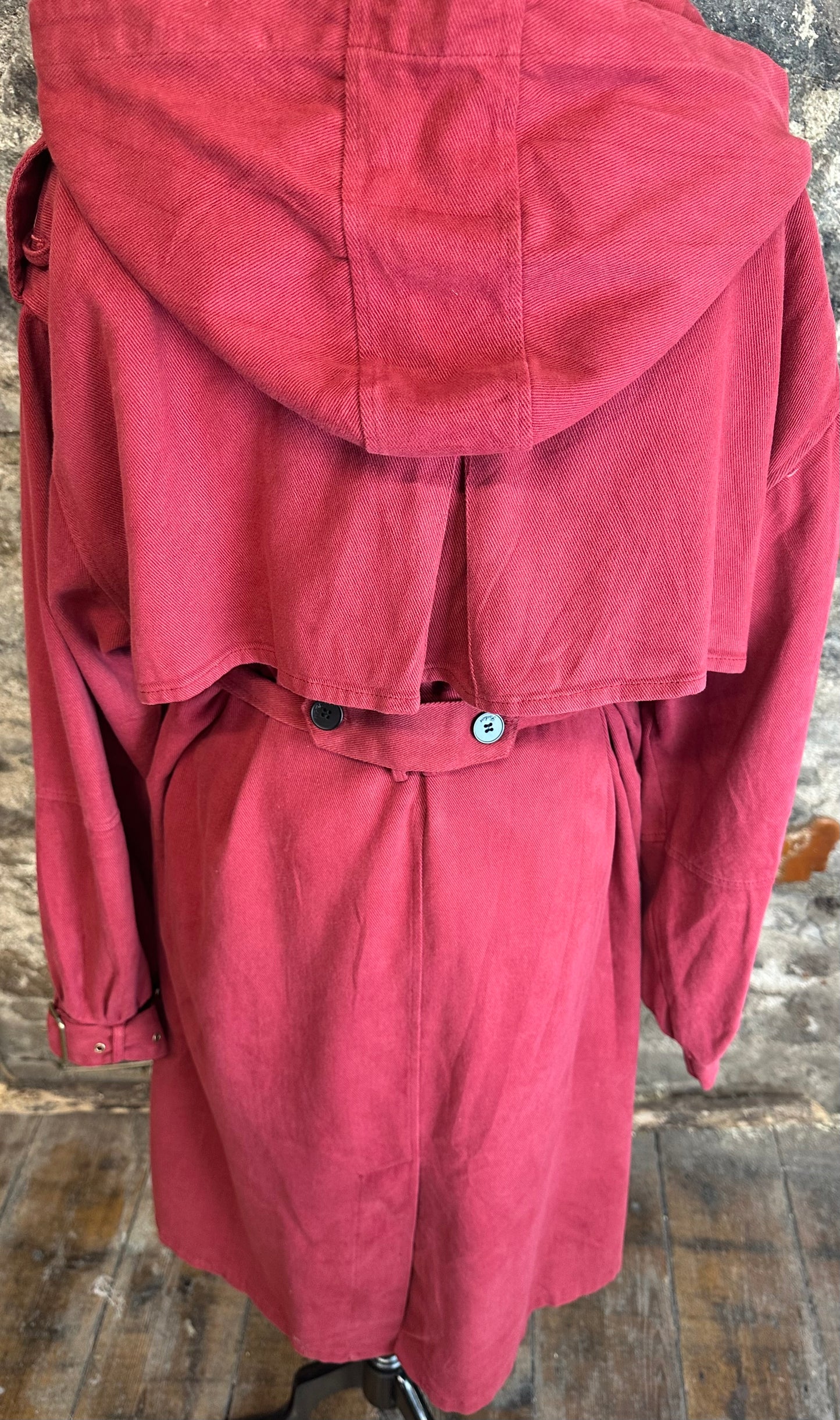 “Felicity “autumn terracotta Italian hooded trench coat