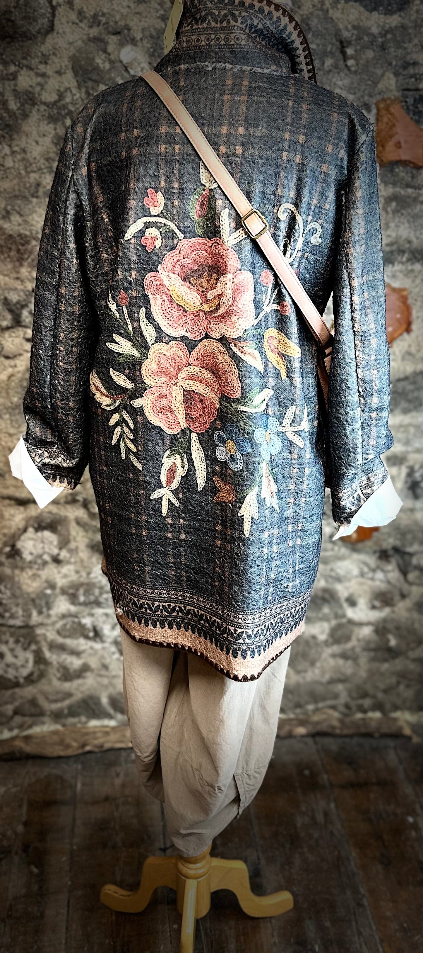 “Maisie “ Italian wool digital print jacket