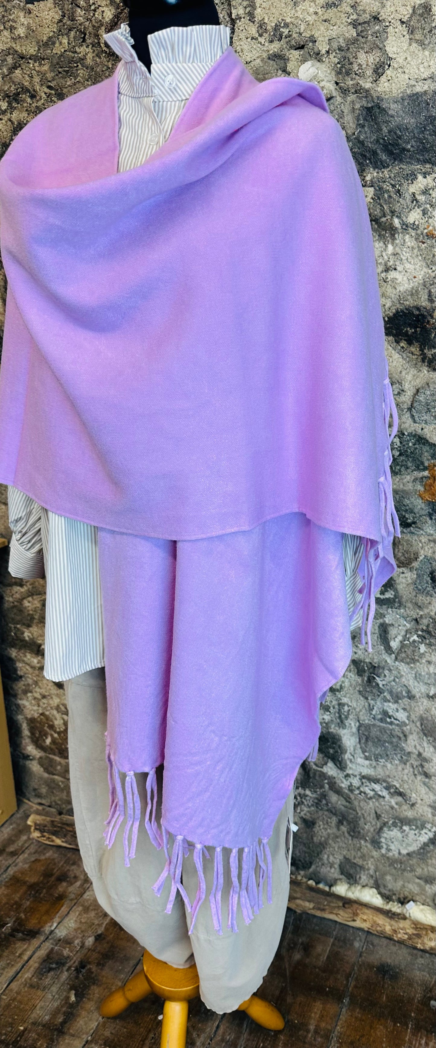 “Chelsea “ soft fine knit loop stole hyacinth