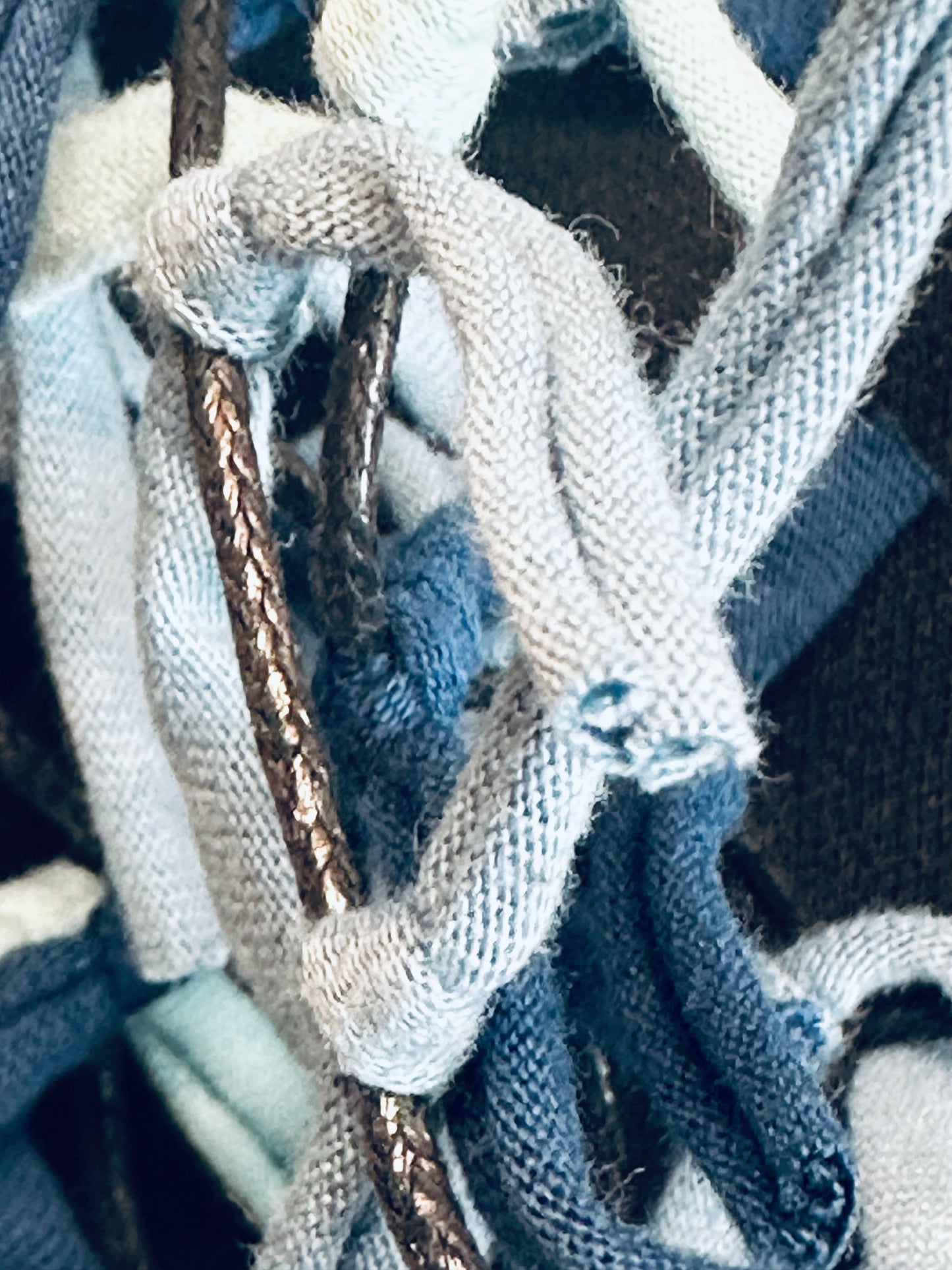 Textile denim fabric neckpiece