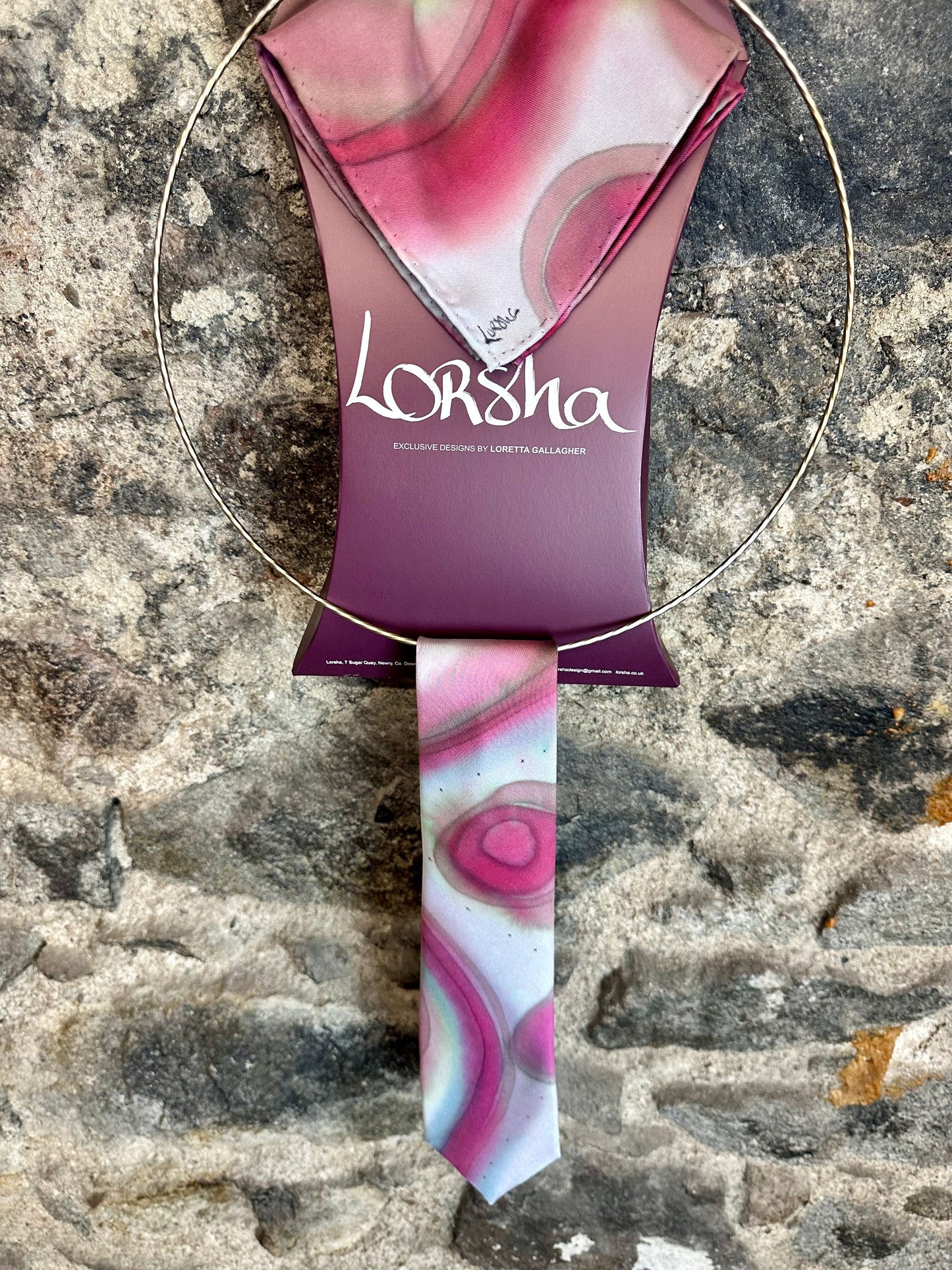 Lorshadesign Handpainted silk tie collection