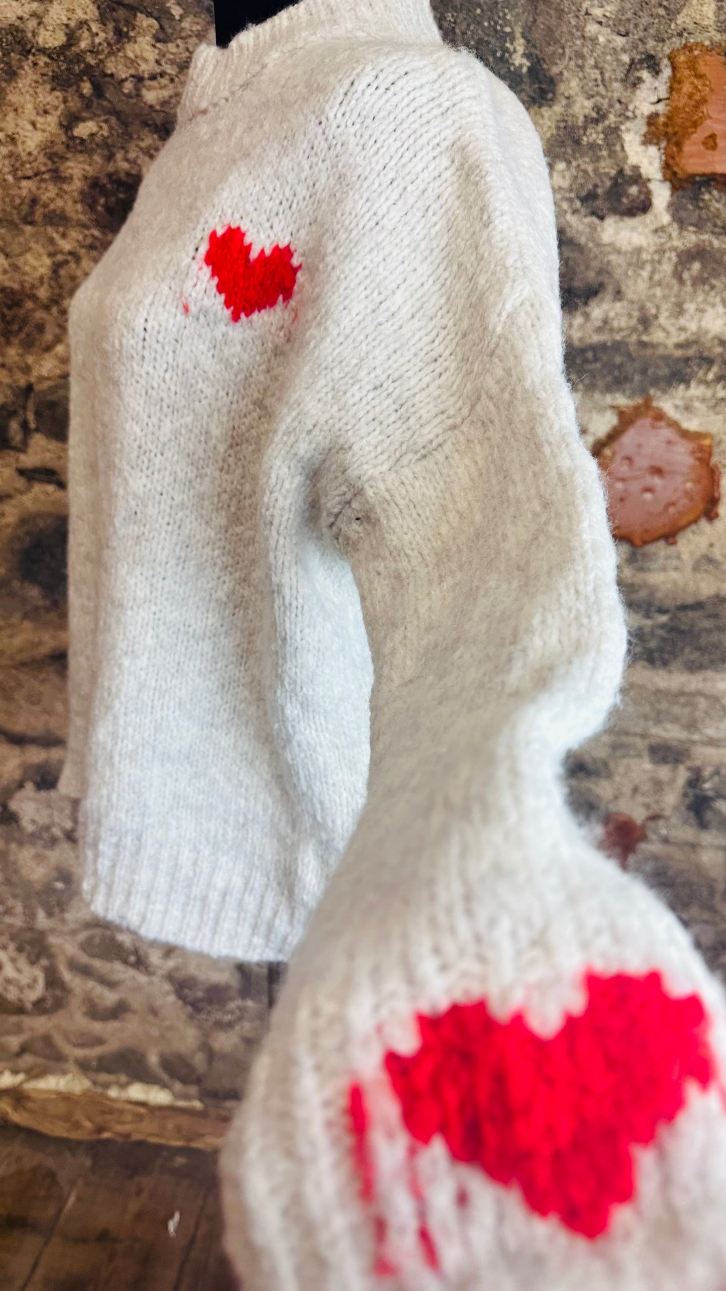 “Evie “ dove grey Italian ♥️detail cosey knit