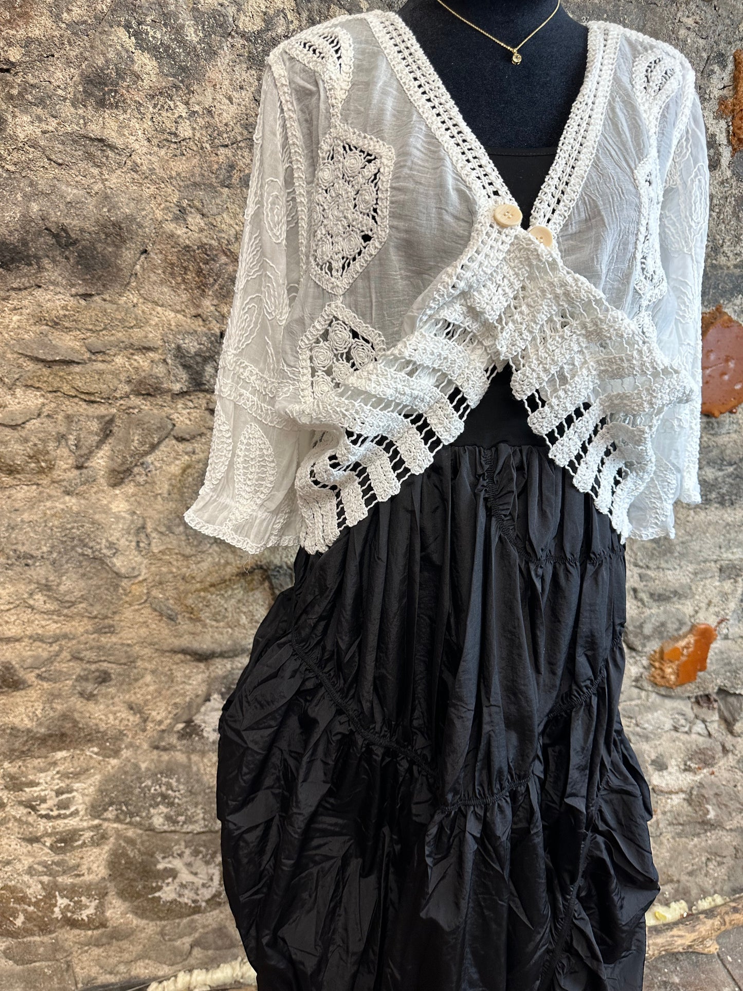 Ebony black raina Italian dress