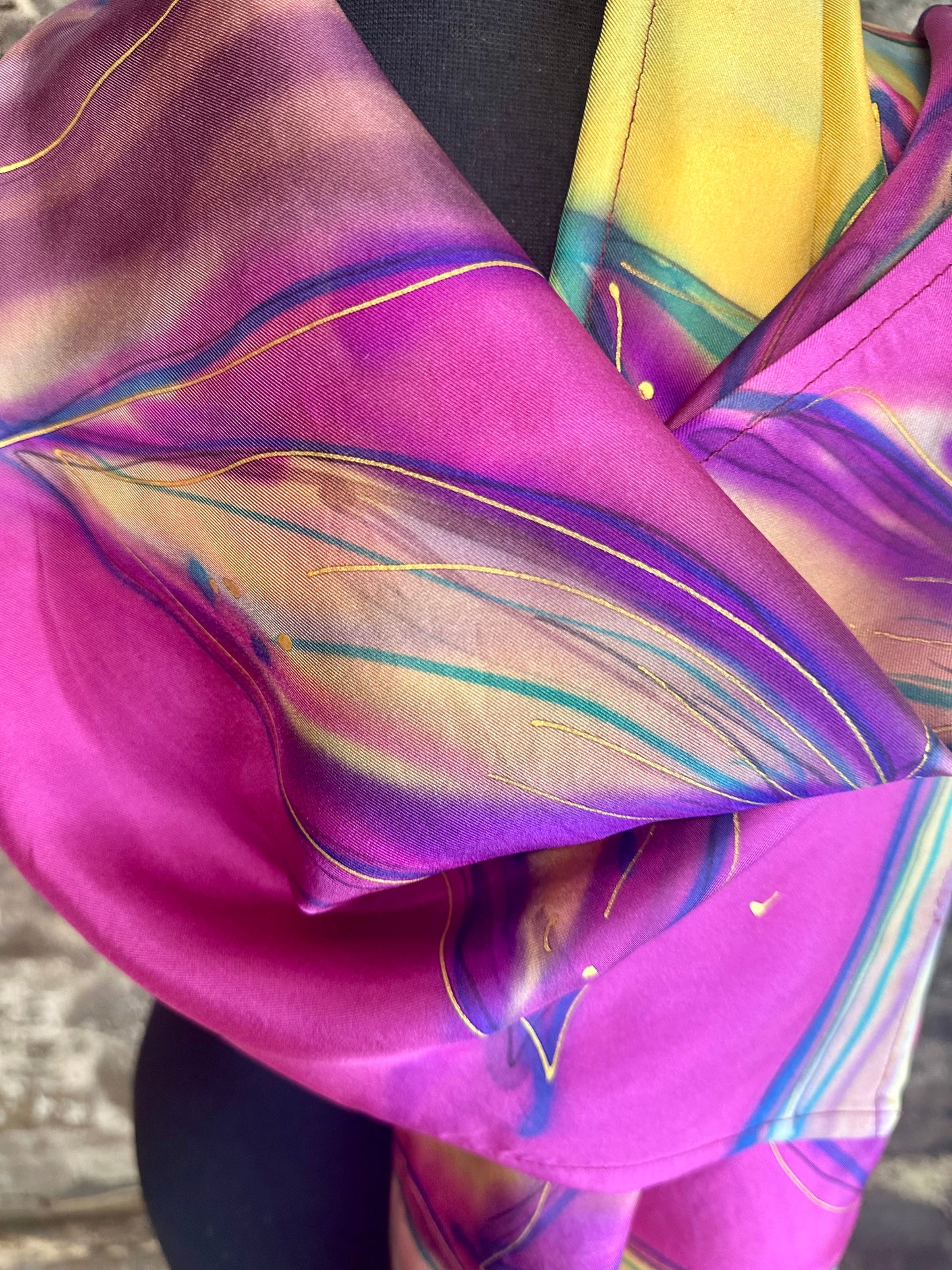 Lorshadesign Handpainted silk scarf collection