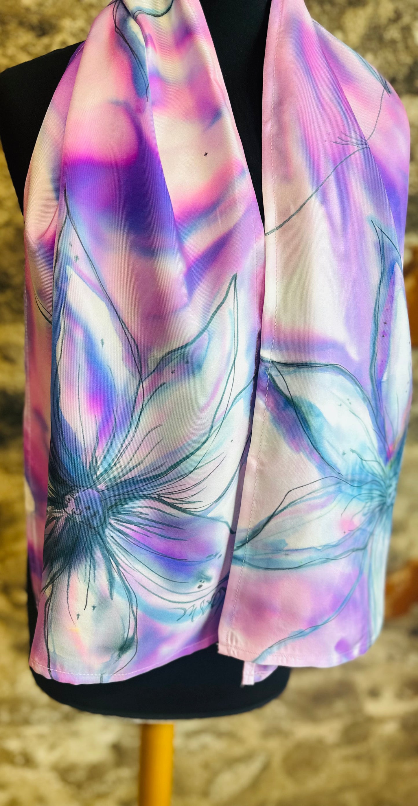 Lorshadesign Handpainted silk scarf collection