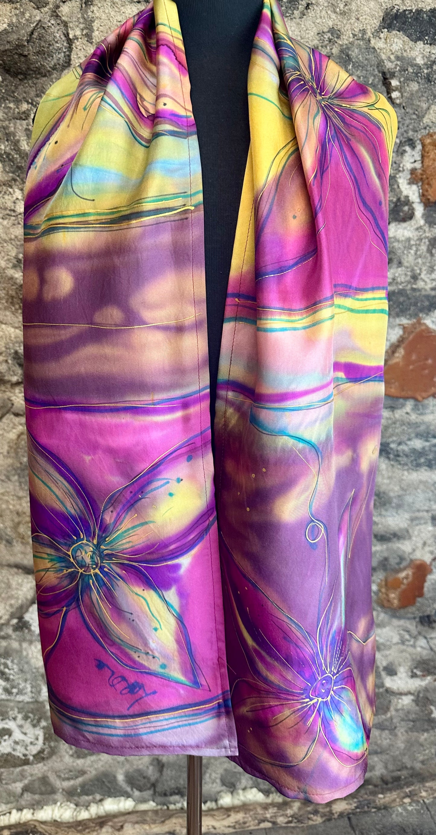 Lorshadesign Handpainted silk scarf collection
