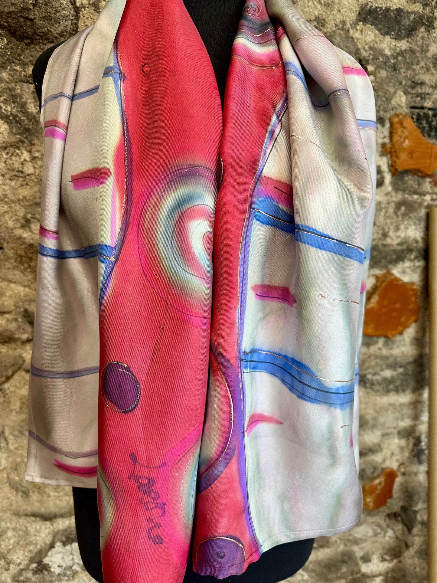Lorshadesign Handpainted silk scarf collection