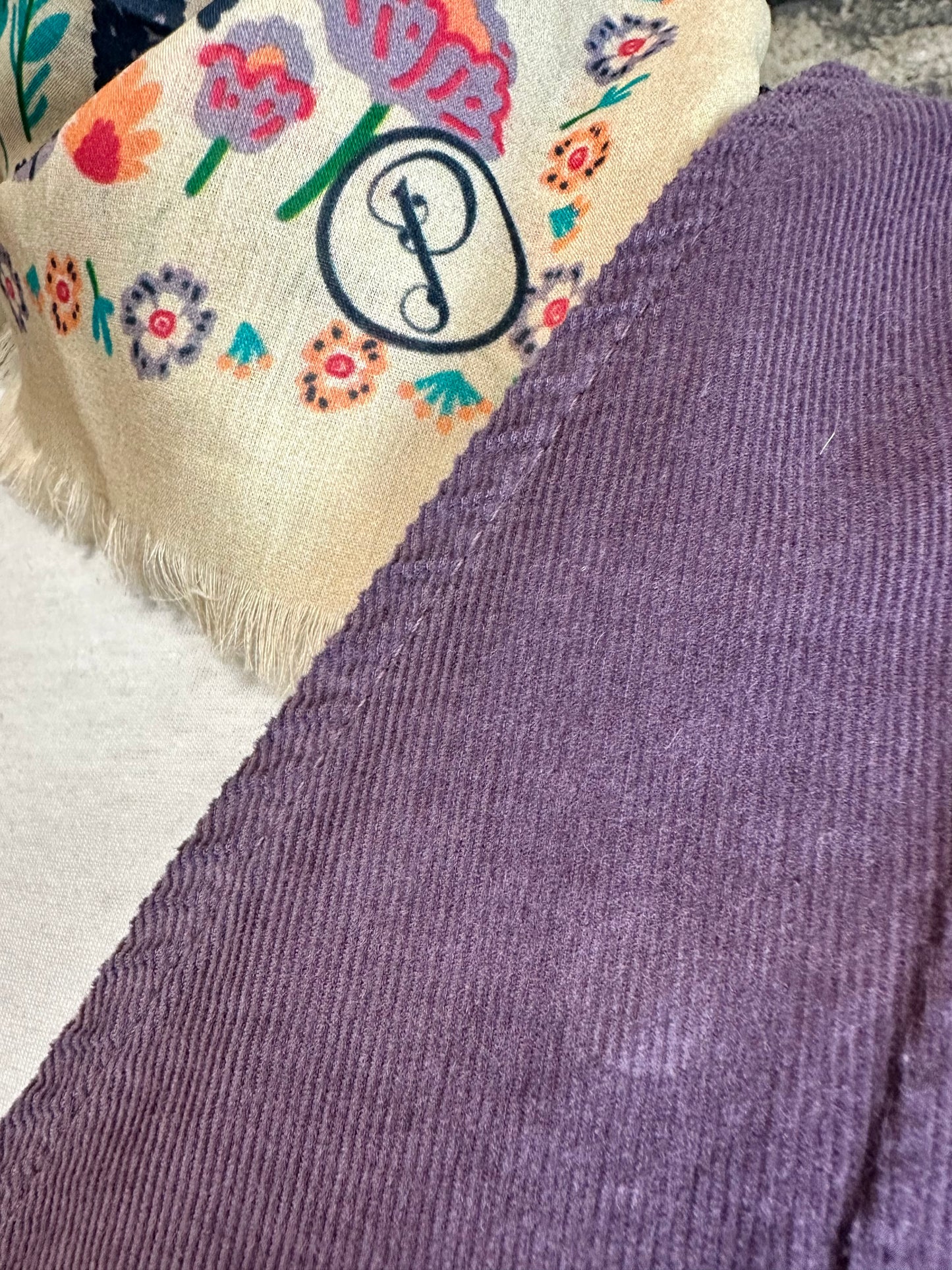 “Farrah “ needle corduroy waistcoat Heather