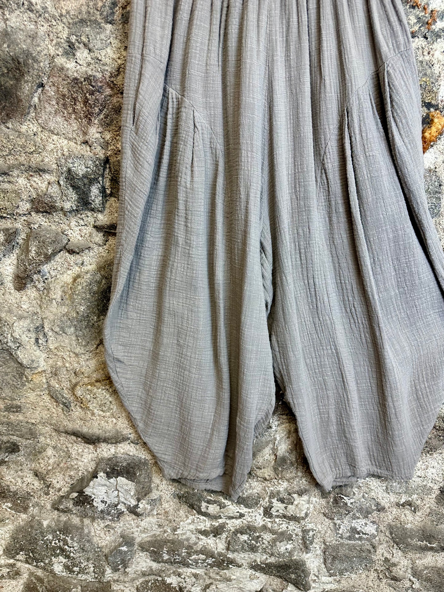 “Tiffany “ taupe harem Italian cocoon trouser