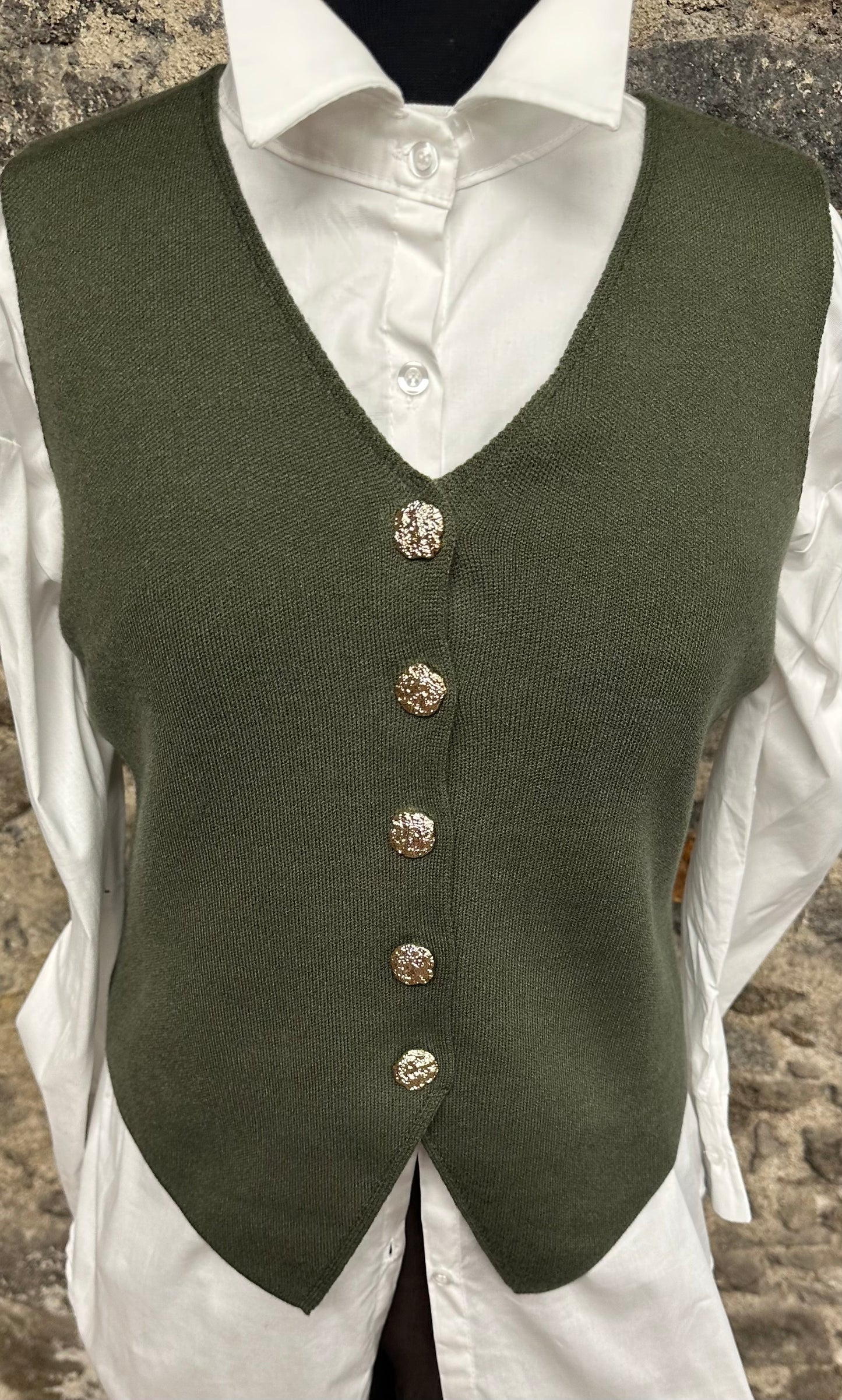 “Veronica “Forest green fine knit small to medium