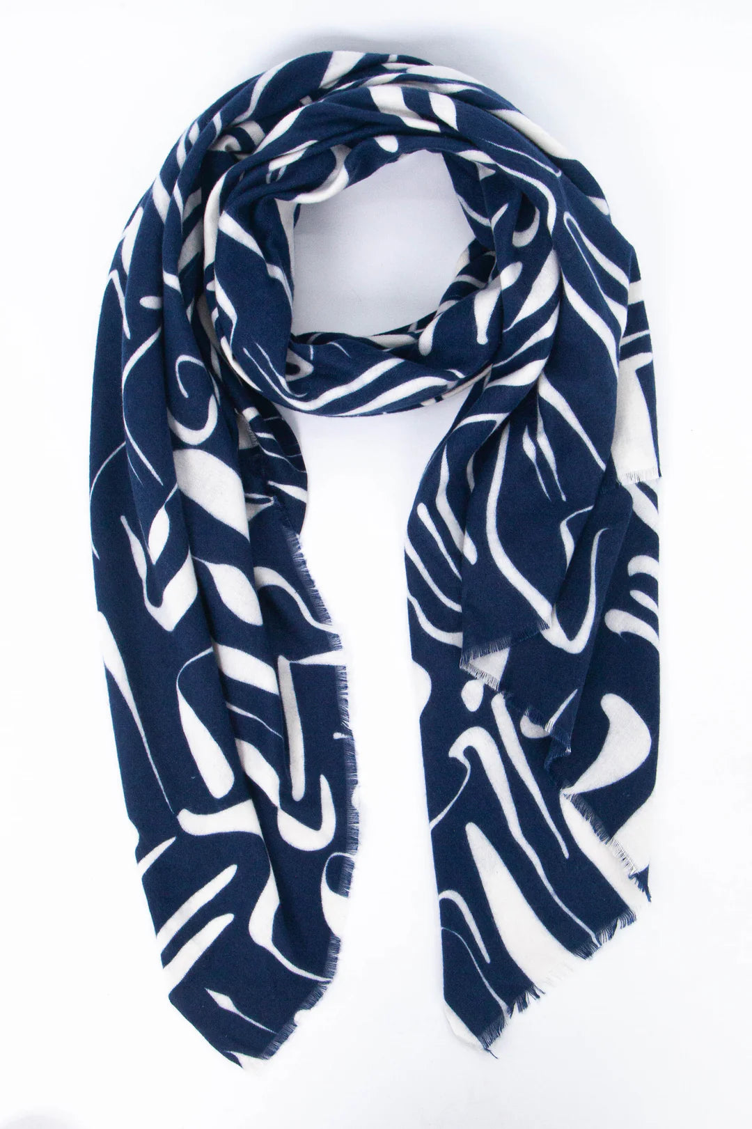Navy and cream abstract wrap