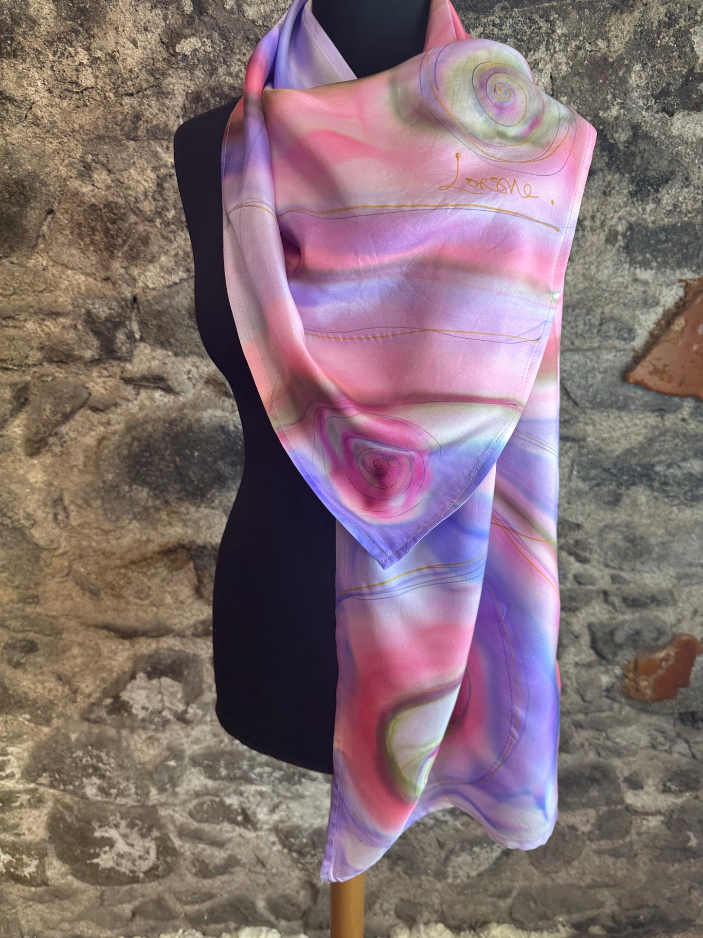 Lorshadesign Handpainted silk scarf collection
