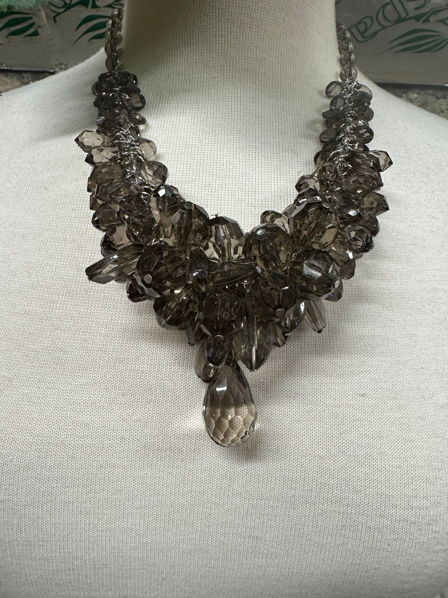 “Nikolai “ smokry chocolate neuters cluster statement neckpiece