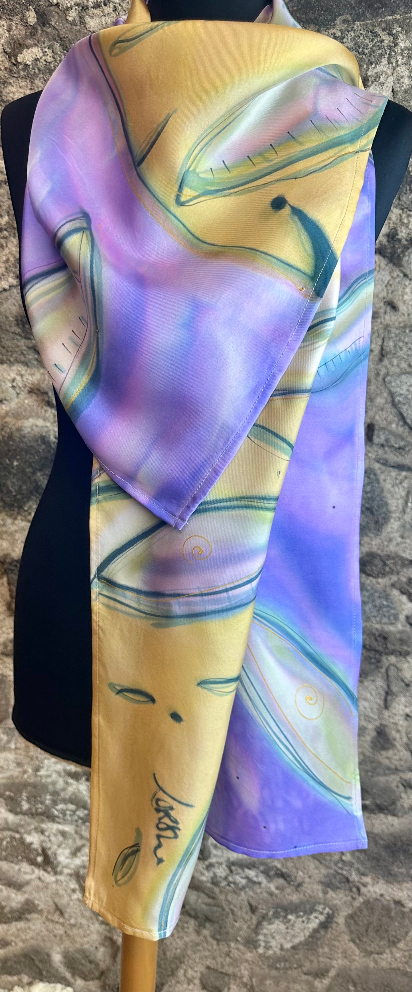 Lorshadesign Handpainted silk scarf collection