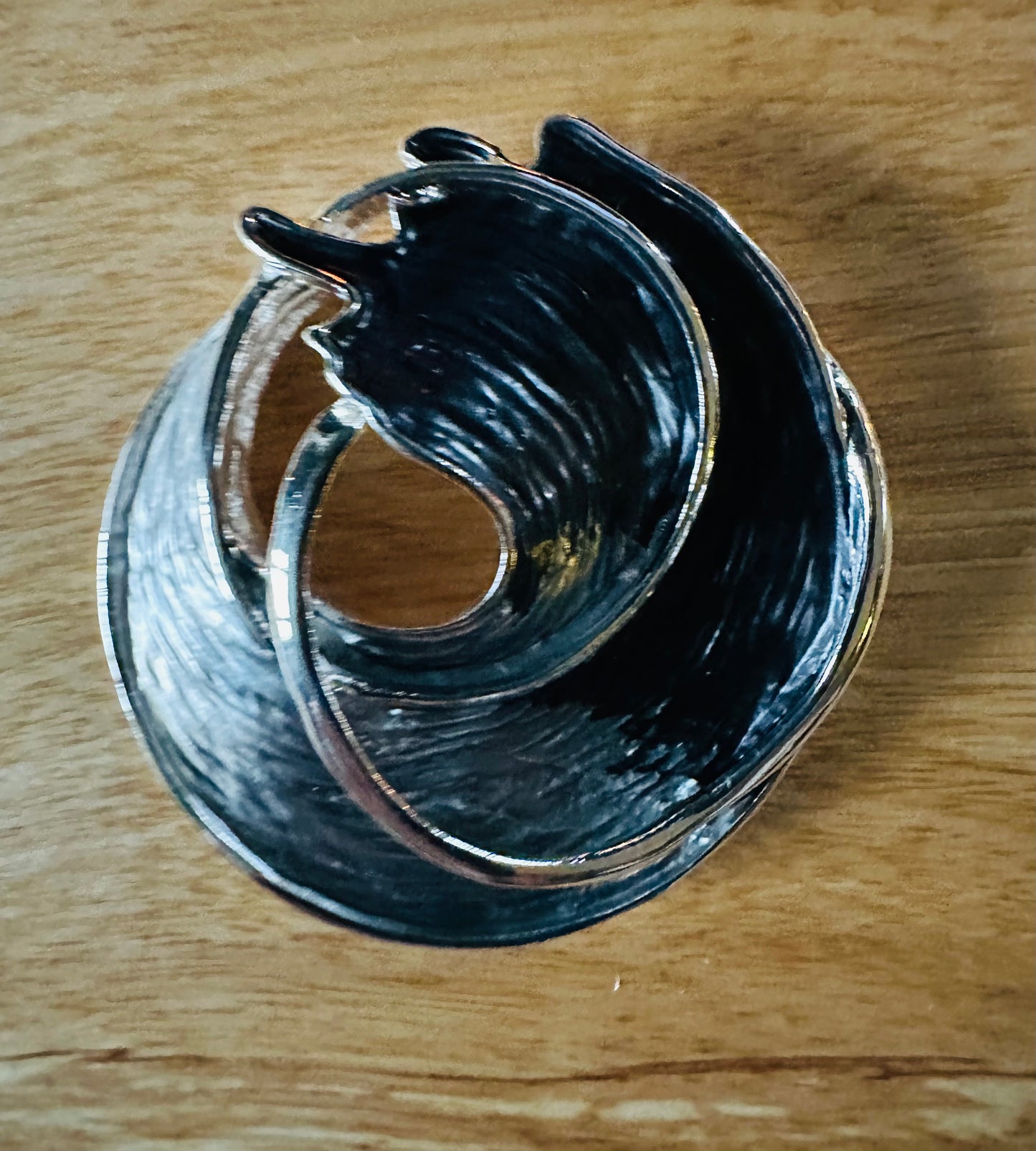 Blue Celtic wave magnetic brooch