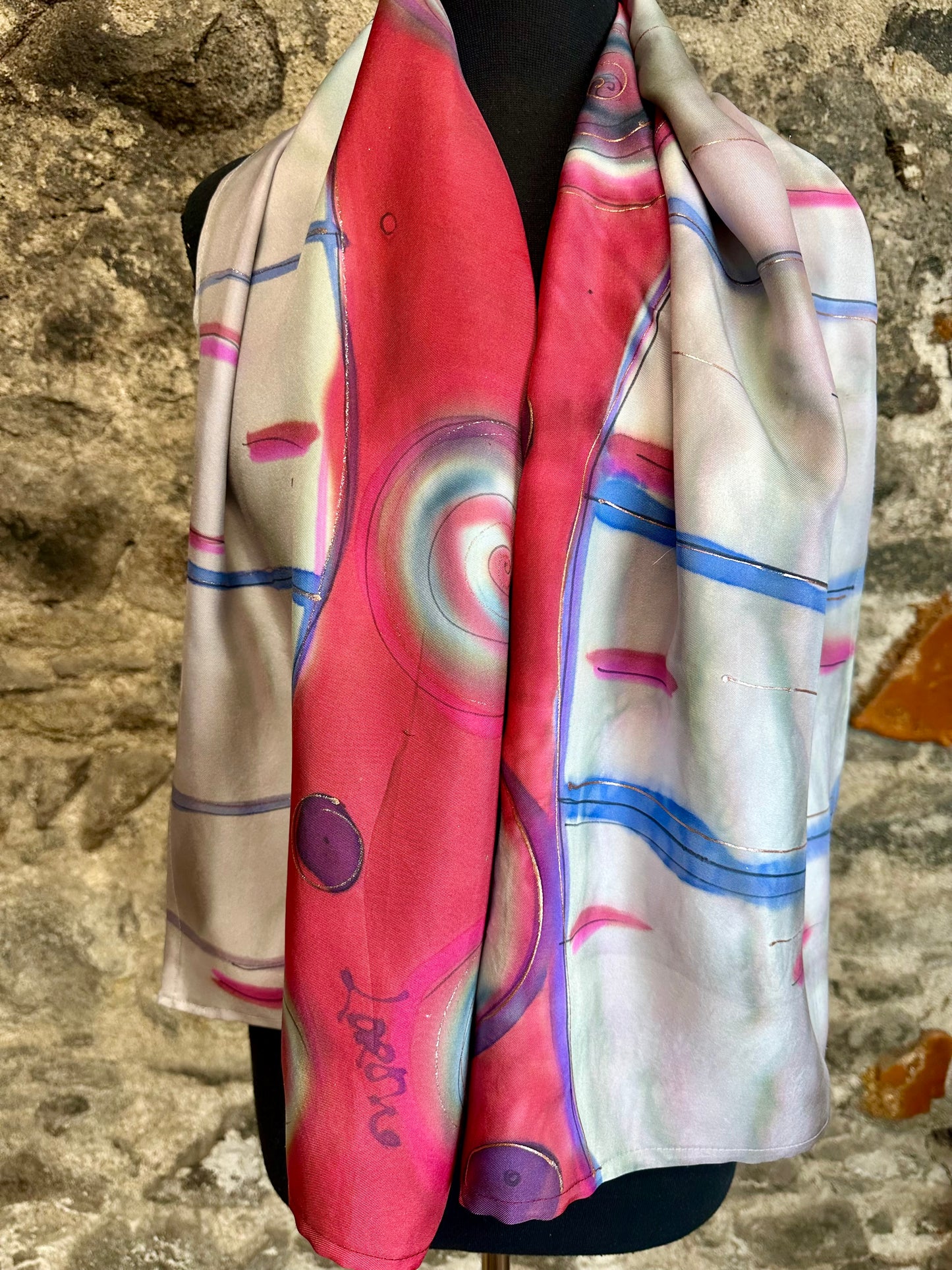 Lorshadesign Handpainted silk scarf collection