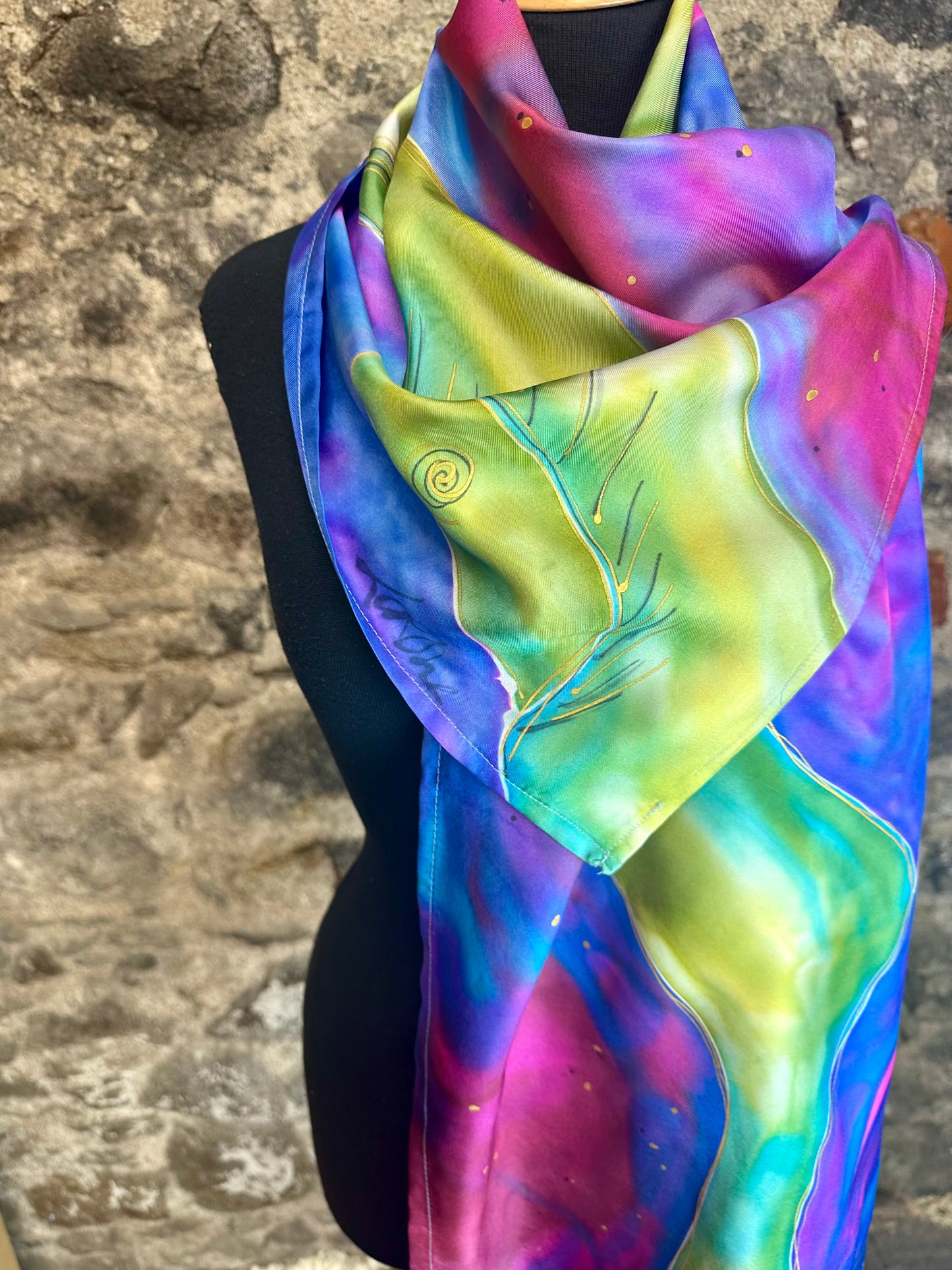Lorshadesign Handpainted silk scarf collection