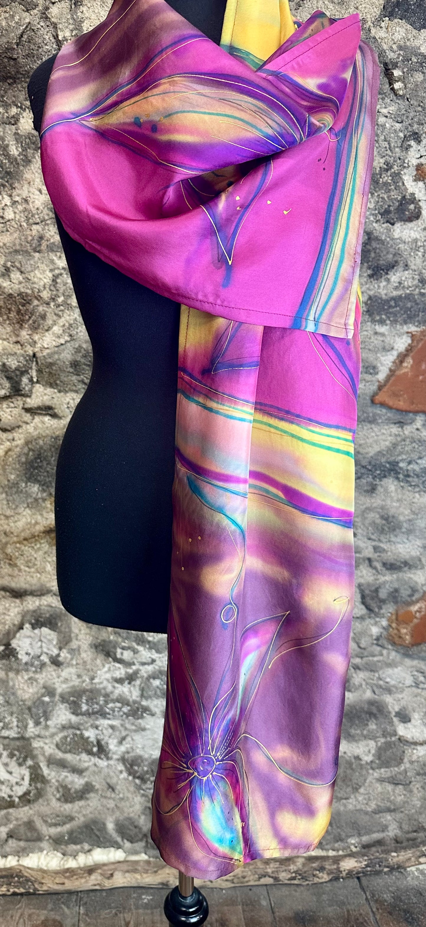 Lorshadesign Handpainted silk scarf collection