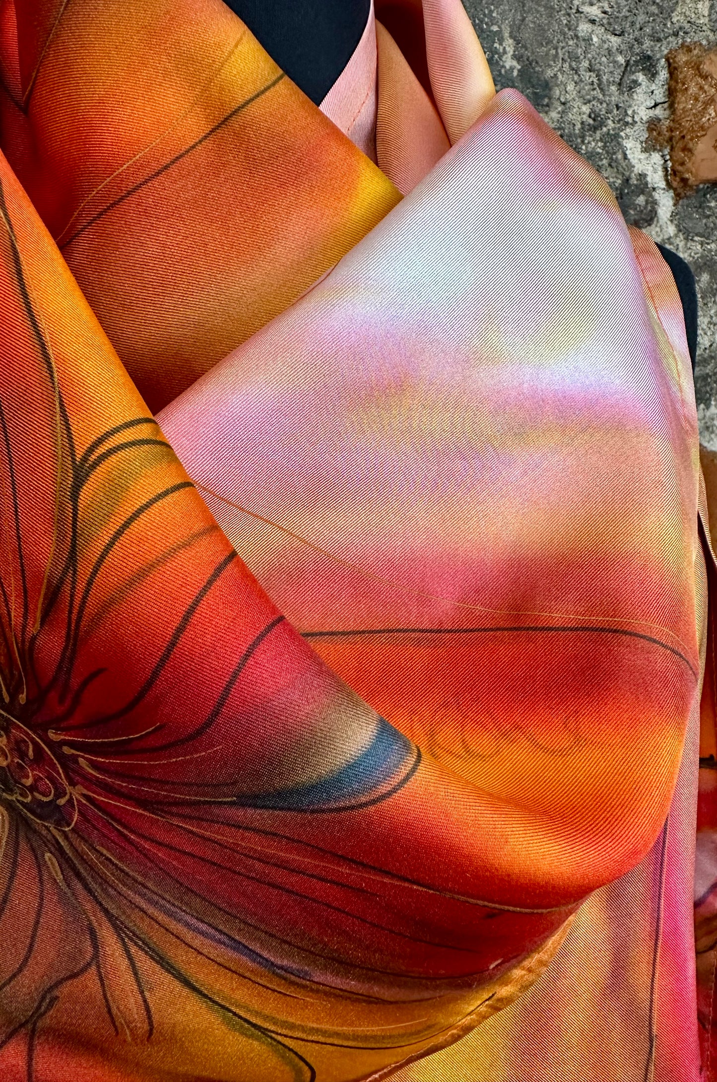 Lorsha Handpainted silk scarf