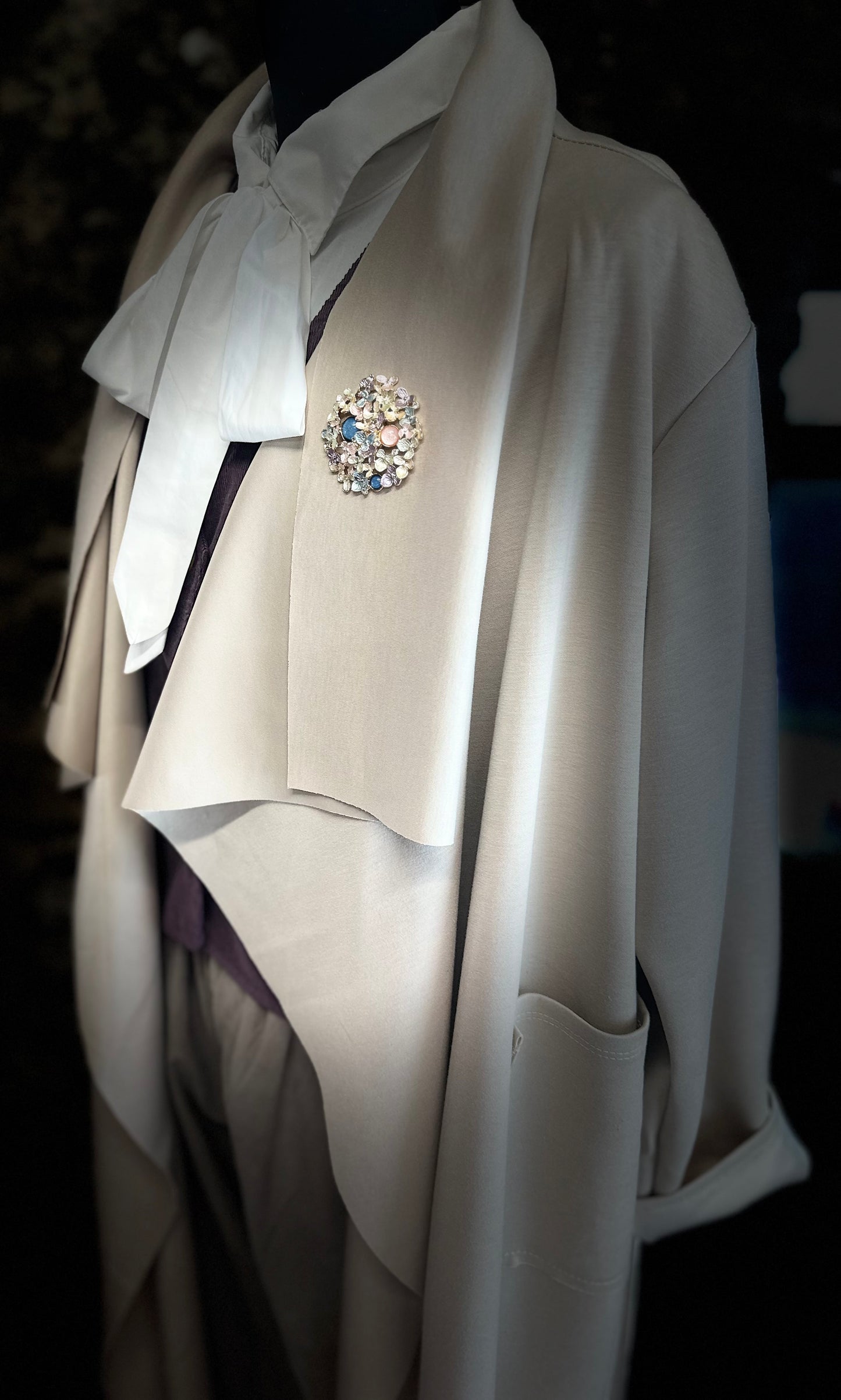 Olivia .. buttermilk Italian waterfall jacket