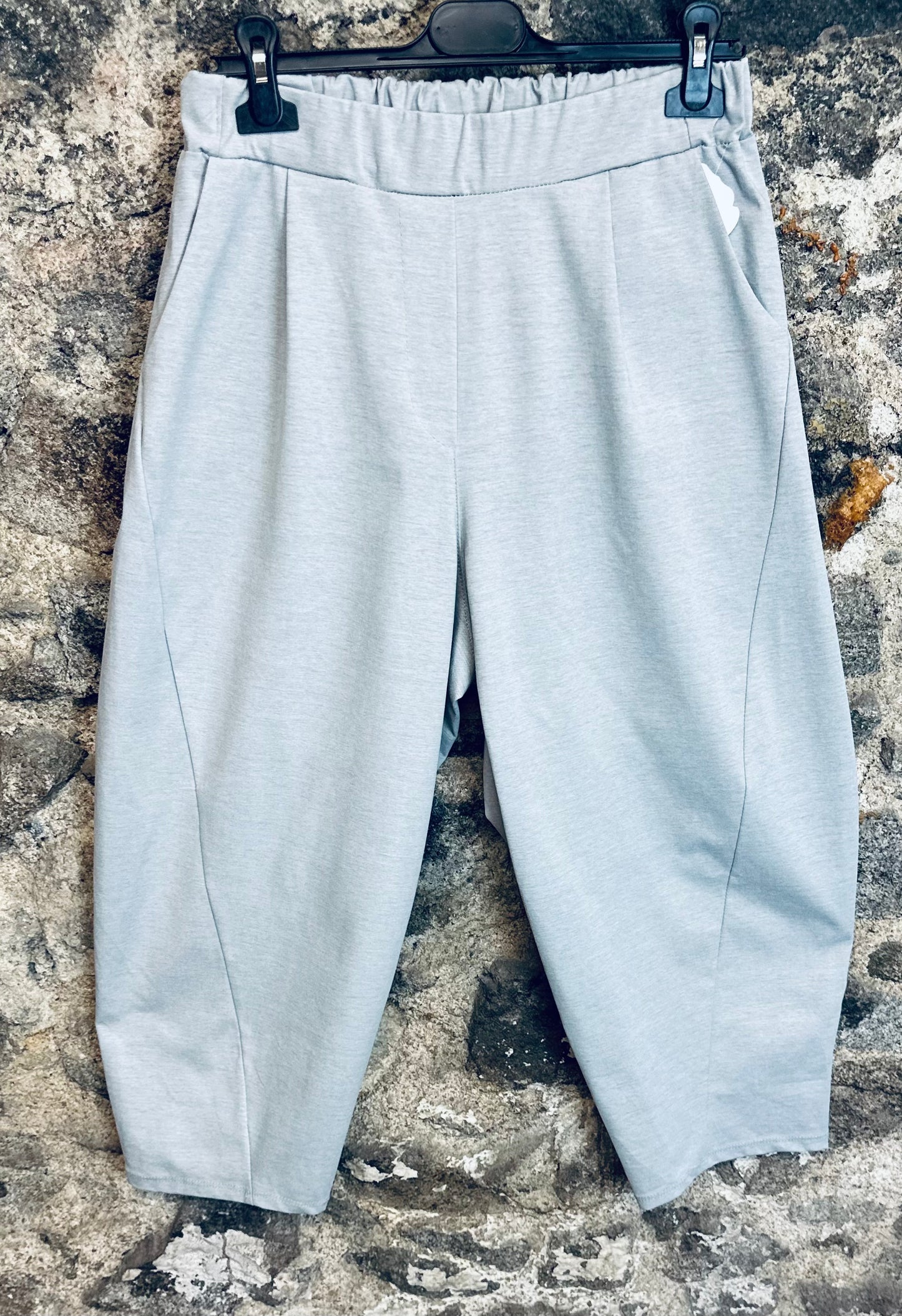 “Lottie” dove grey italian elegant cocoon trouser