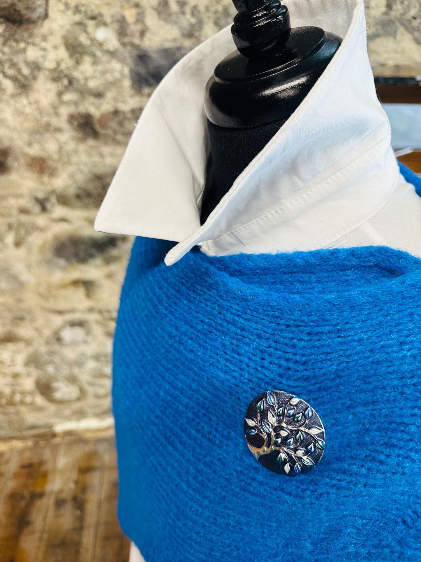 “Izzy “ cobalt blue Italian crossover knit