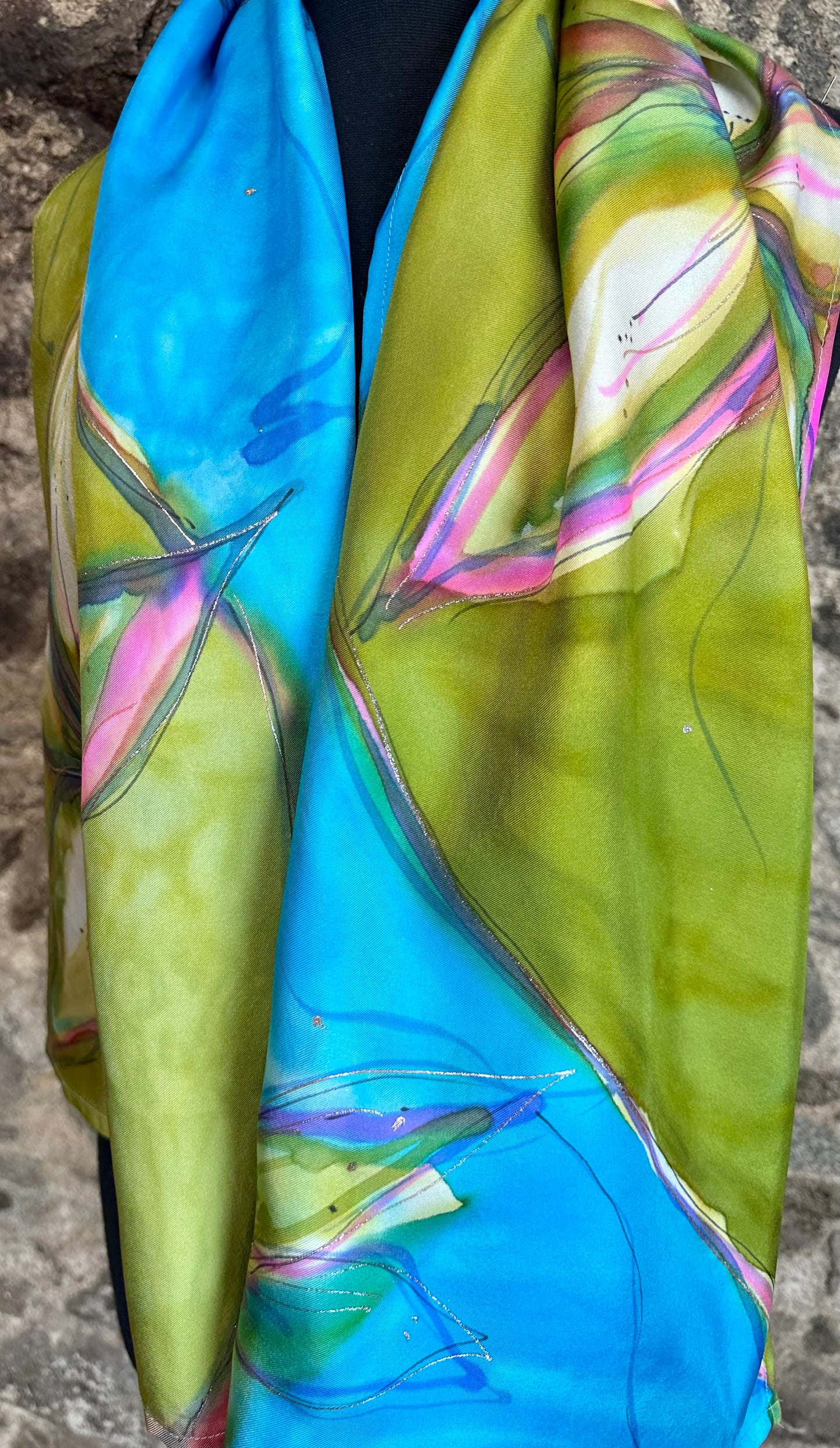 Lorshadesign Handpainted silk scarf collection