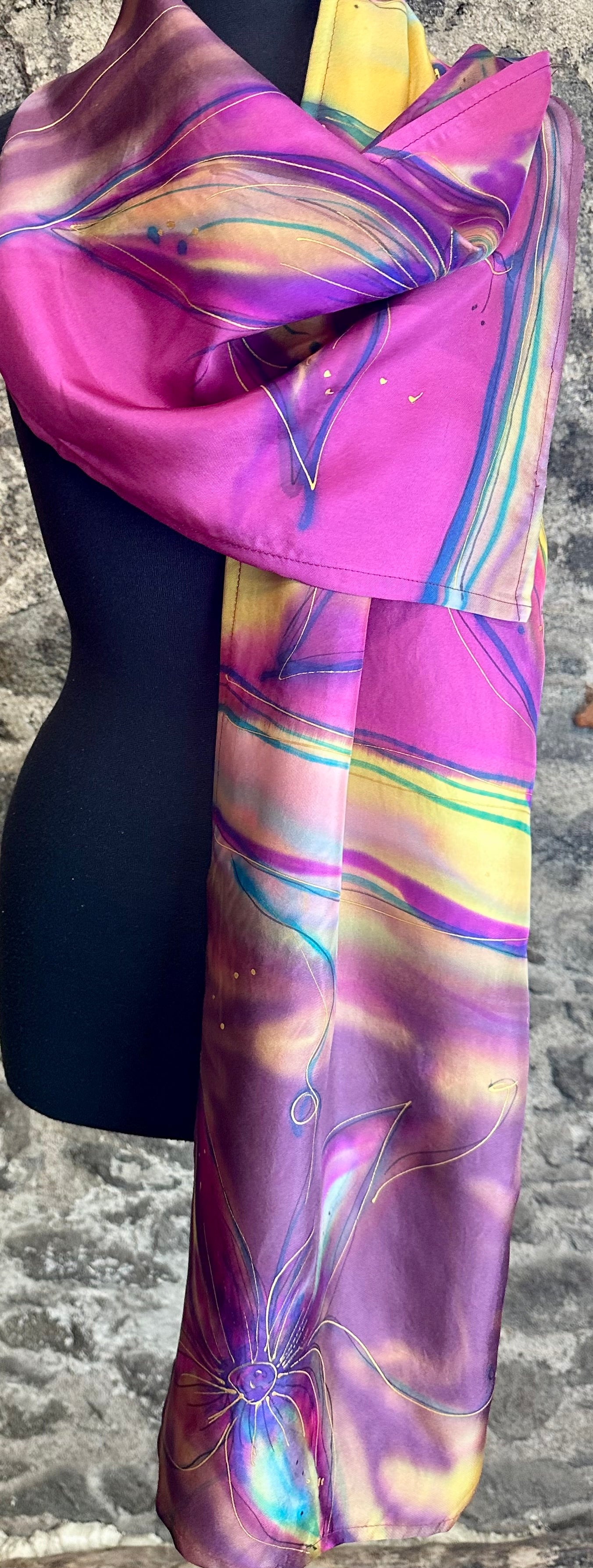 Lorshadesign Handpainted silk scarf collection