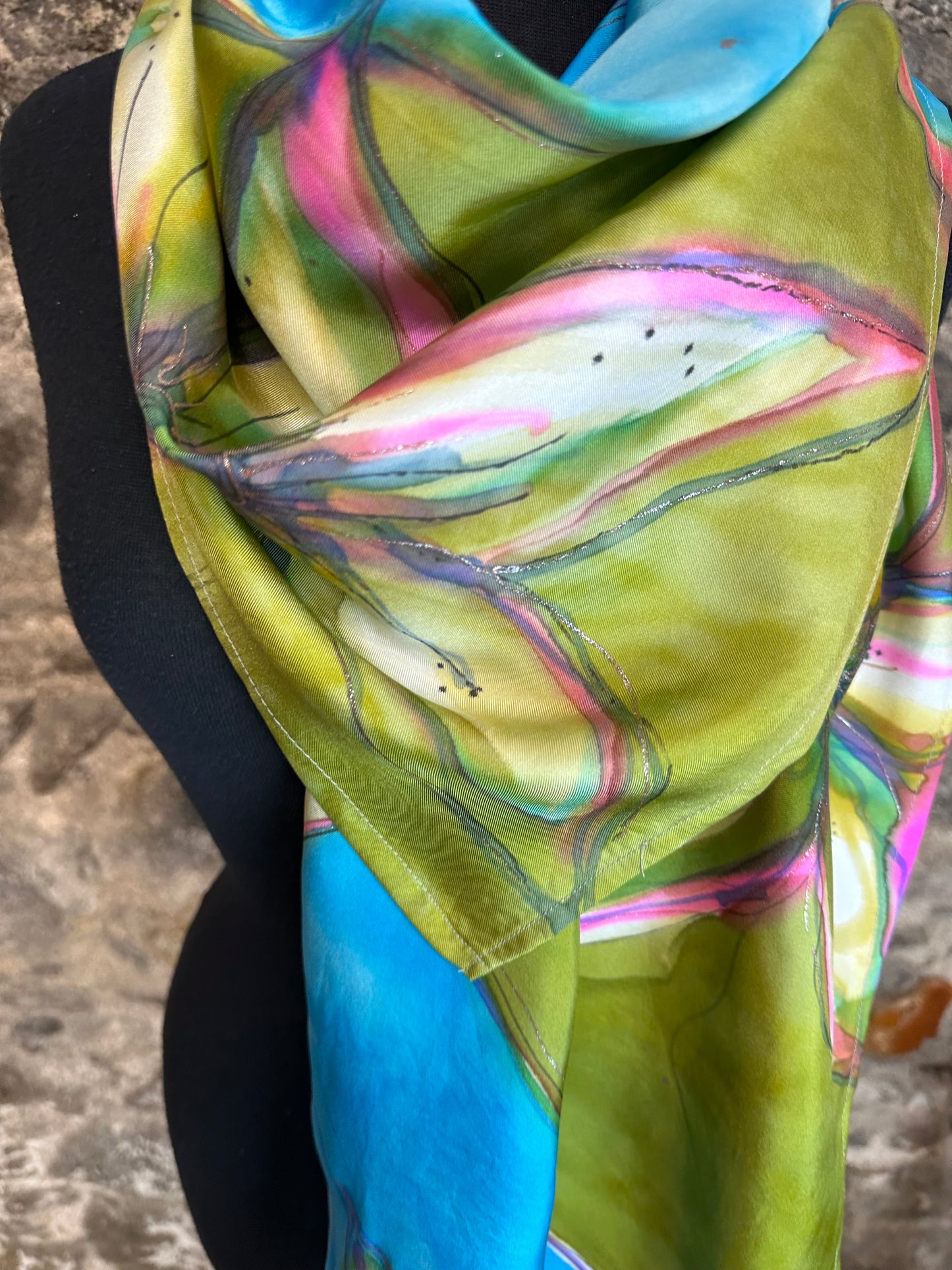 Lorshadesign Handpainted silk scarf collection